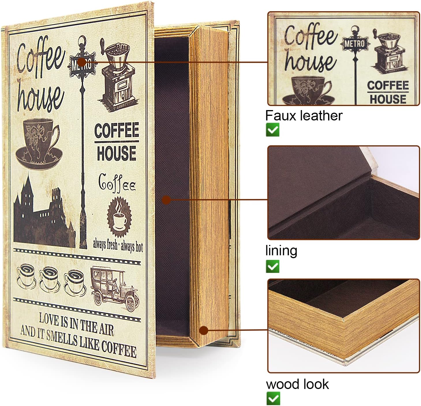 Decorative Book Boxes / Coffee House