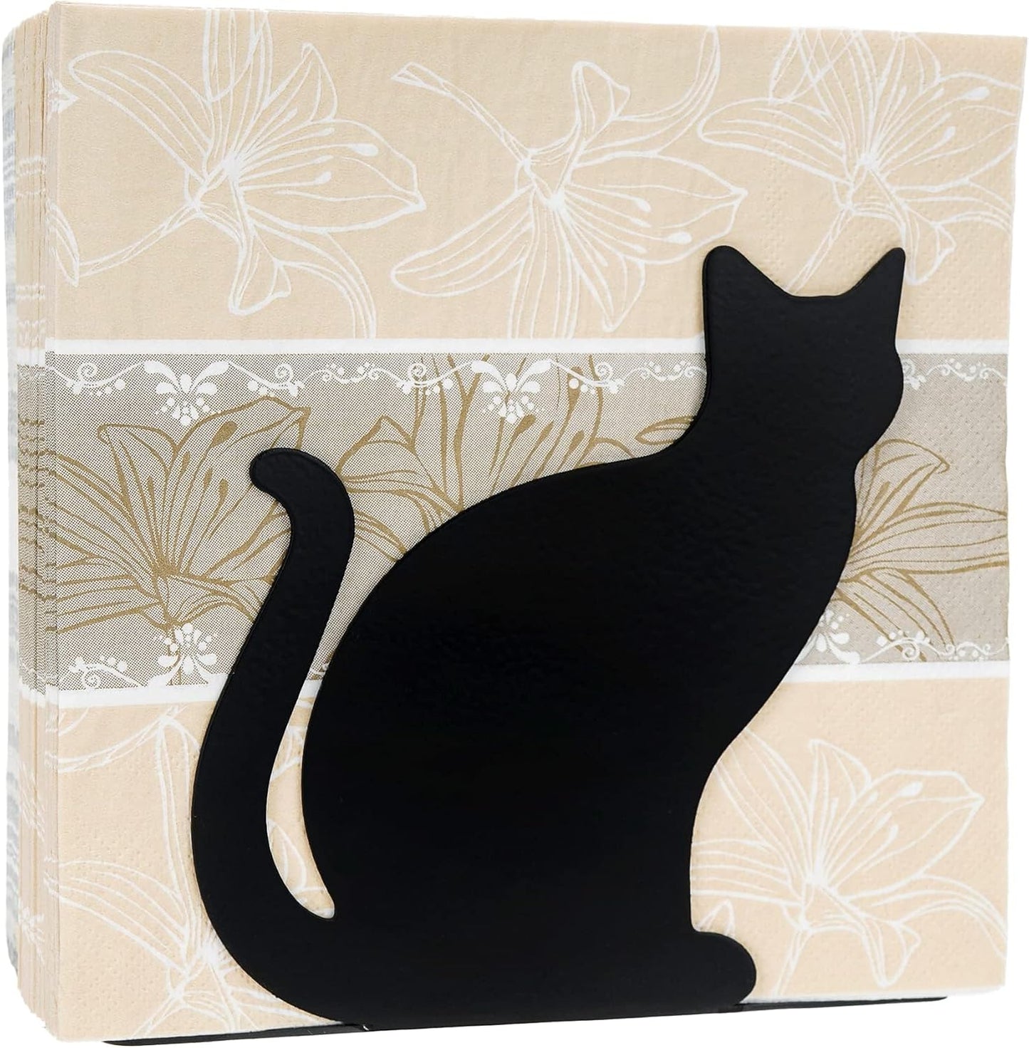 Iron Vertical Cat Napkin Holder / Sitting Cat
