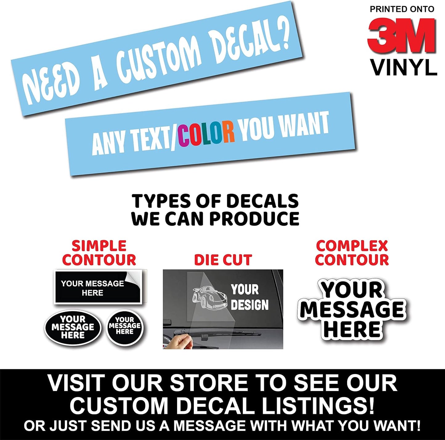 Skull Decal Sticker / 24 Inch / Blue Line
