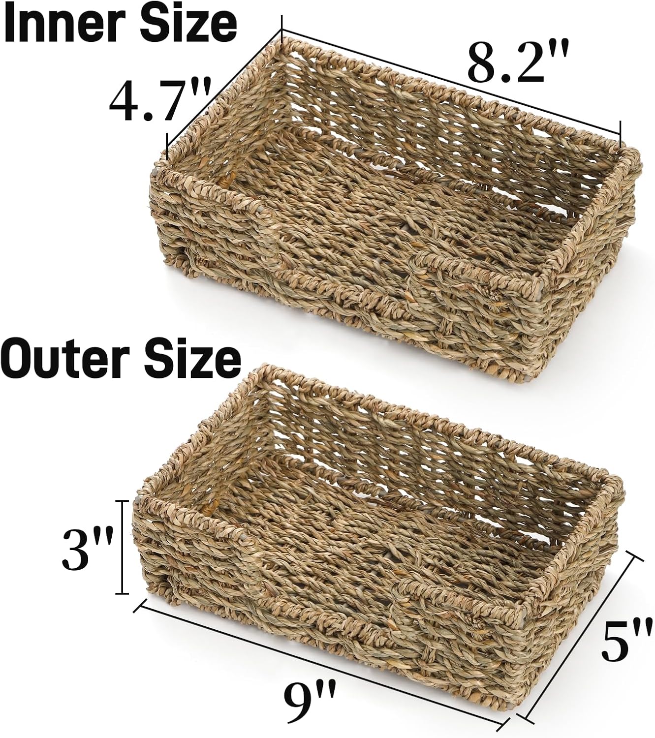 Woven Napkin Holders / 8.2 x 4.7 / Set of 2
