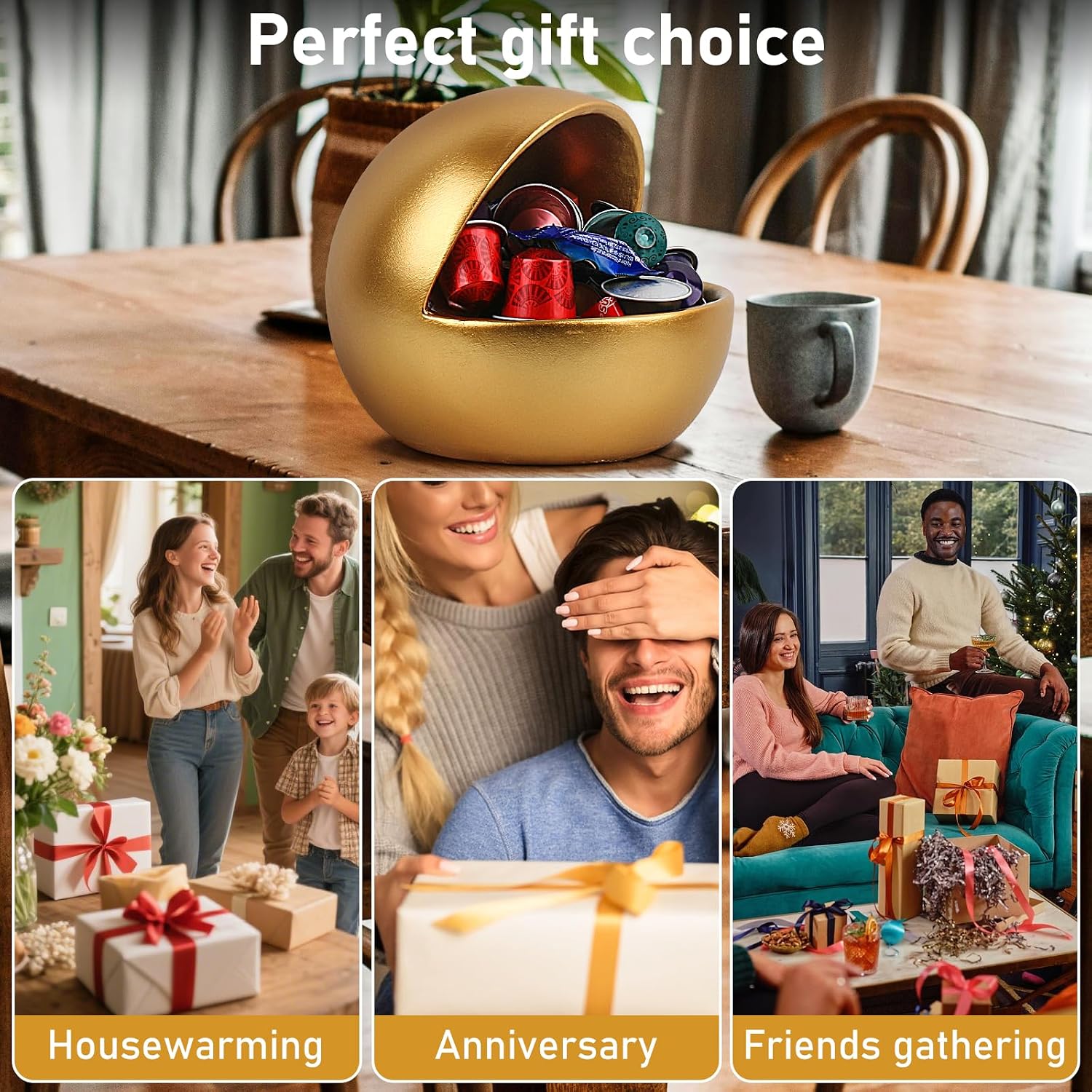Decorative Candy Bowl / Gold / S