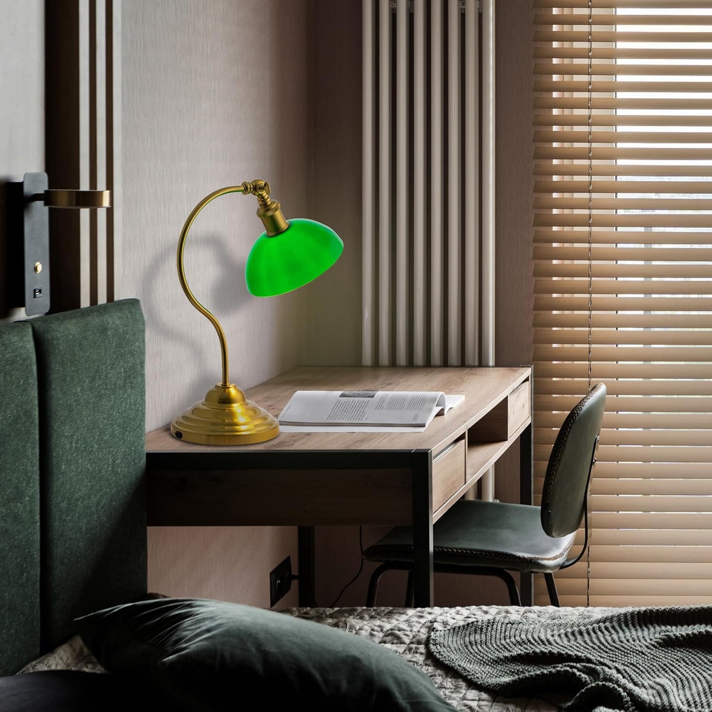 O'Bright Bankers - Cordless LED Table Lamp, Battery-Operated, Rechargeable, 3-Level Dimming, Universal USB-C Charging