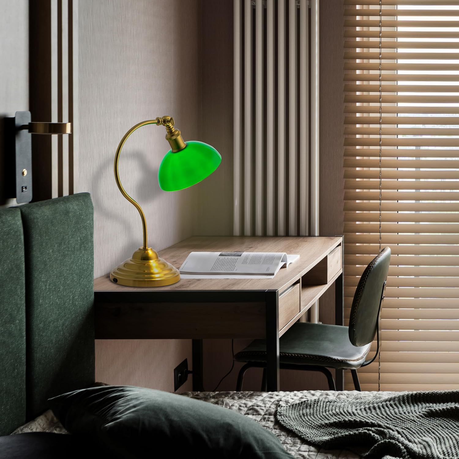 O'Bright Bankers - Cordless LED Table Lamp, Battery-Operated, Rechargeable, 3-Level Dimming, Universal USB-C Charging