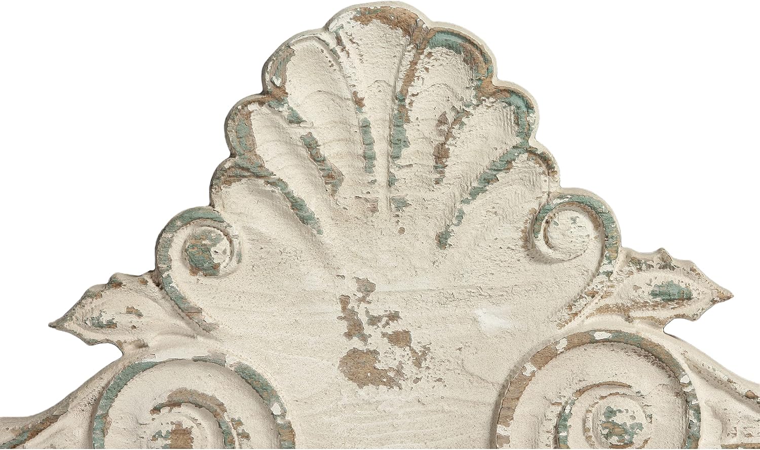Carved Wood Wall / 16.7"L x 2.8"W / Shabby Chic White