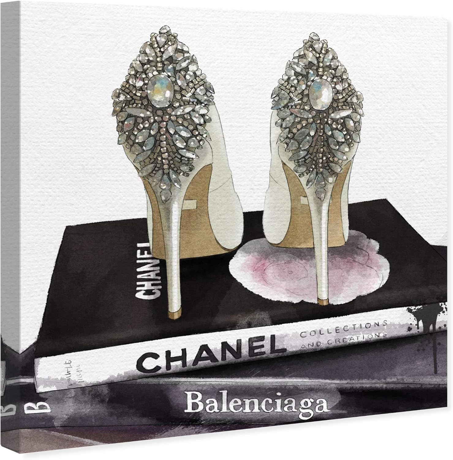 The Oliver Gal Artist Co. Fashion and Glam Wall Art / 20"L x 20"W / Canvas Print / Black / 20 x 20