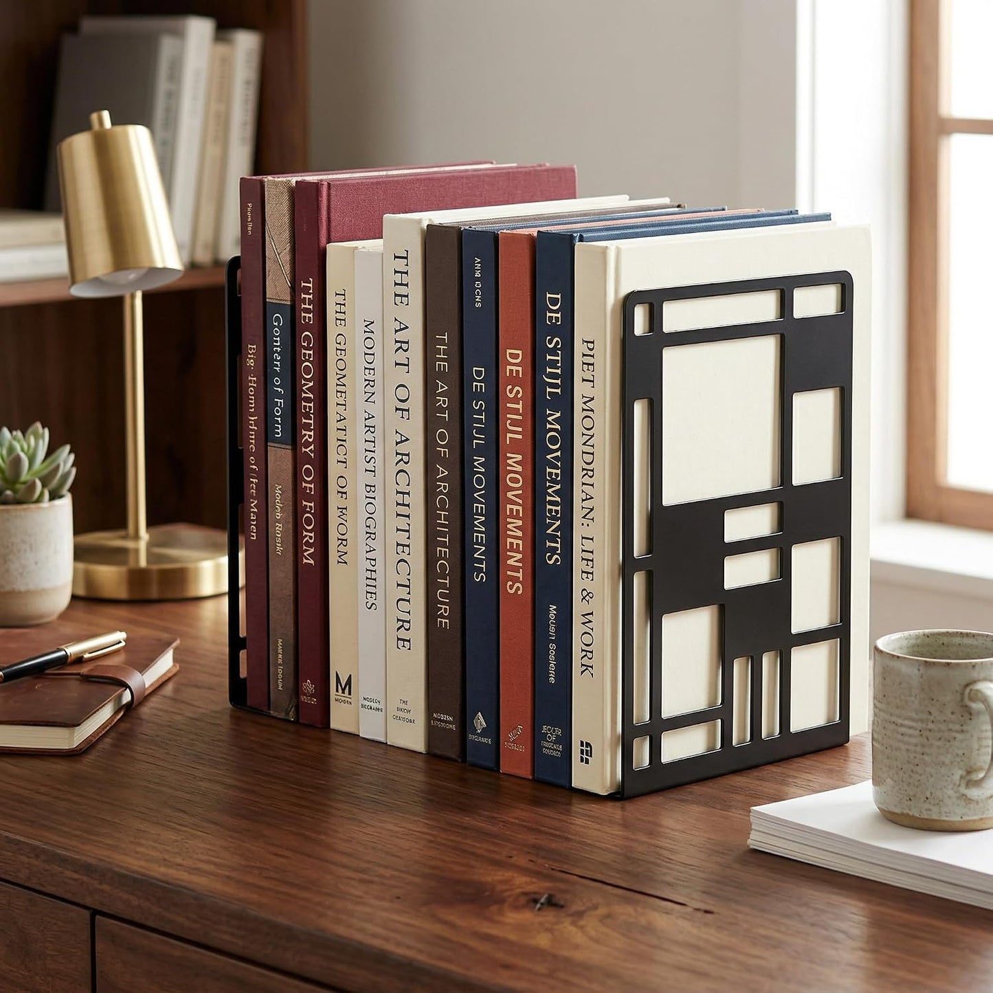 Metal Bookends / 1 Pair / Black