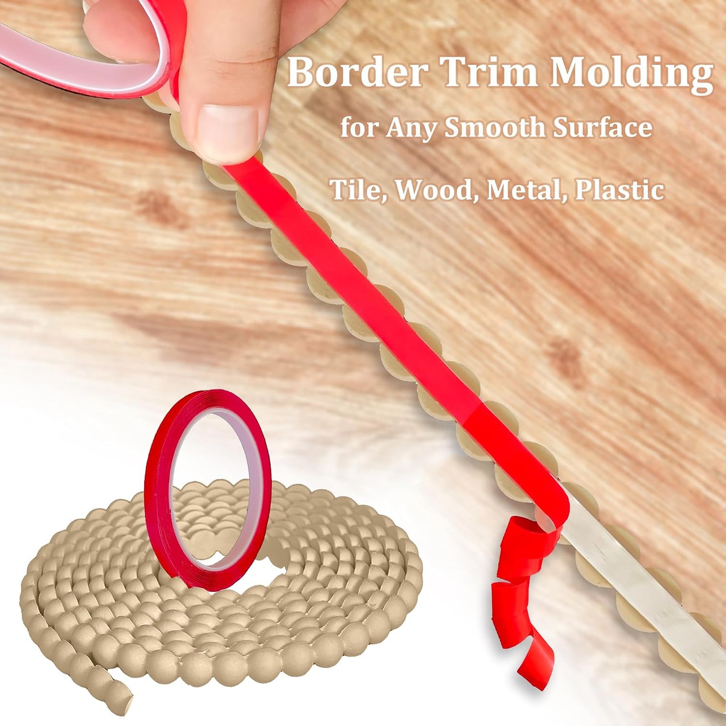 Flexible Bead Molding Trim / Brown / 10 Inch