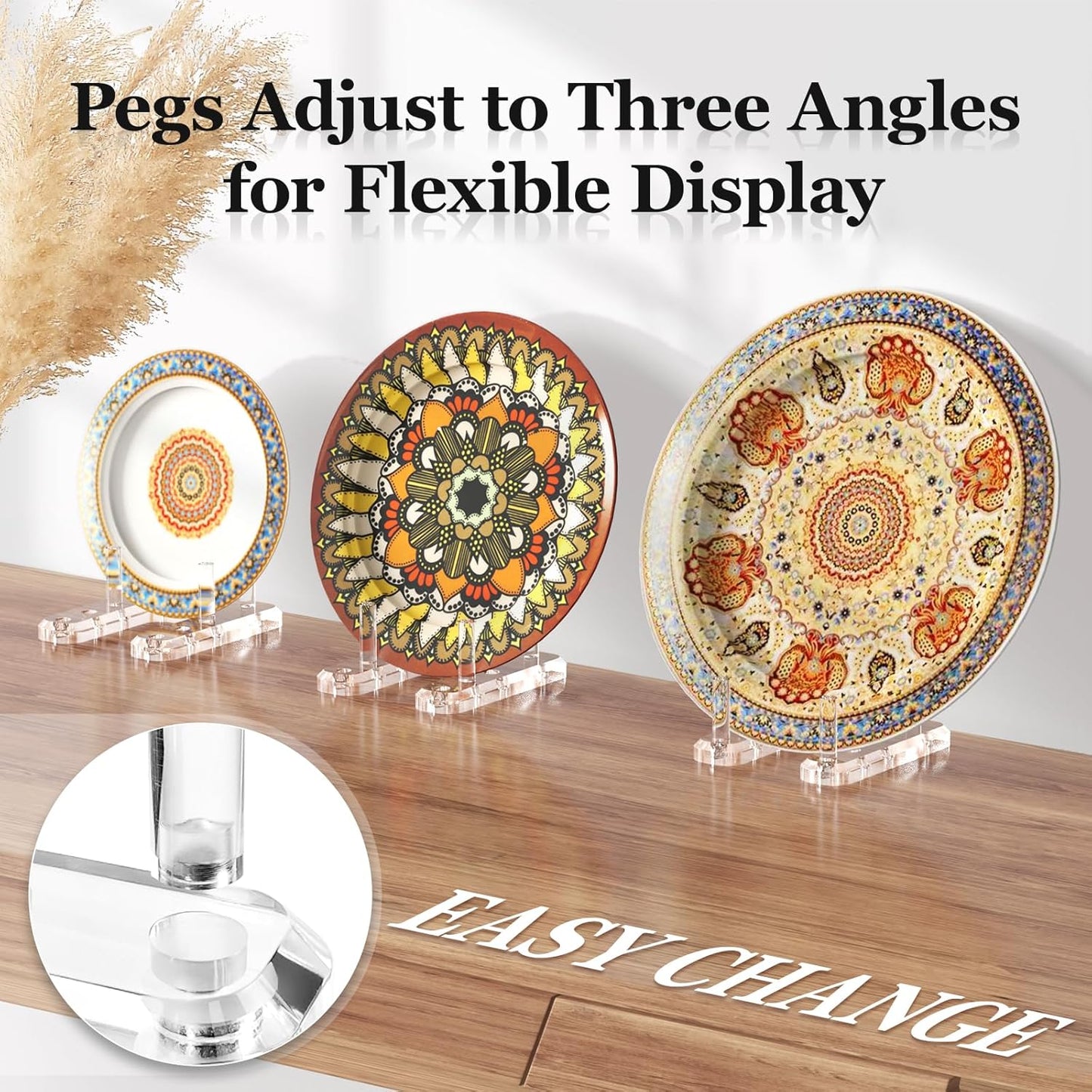 Books / Plate Stands for Display / 1-pack / Clear