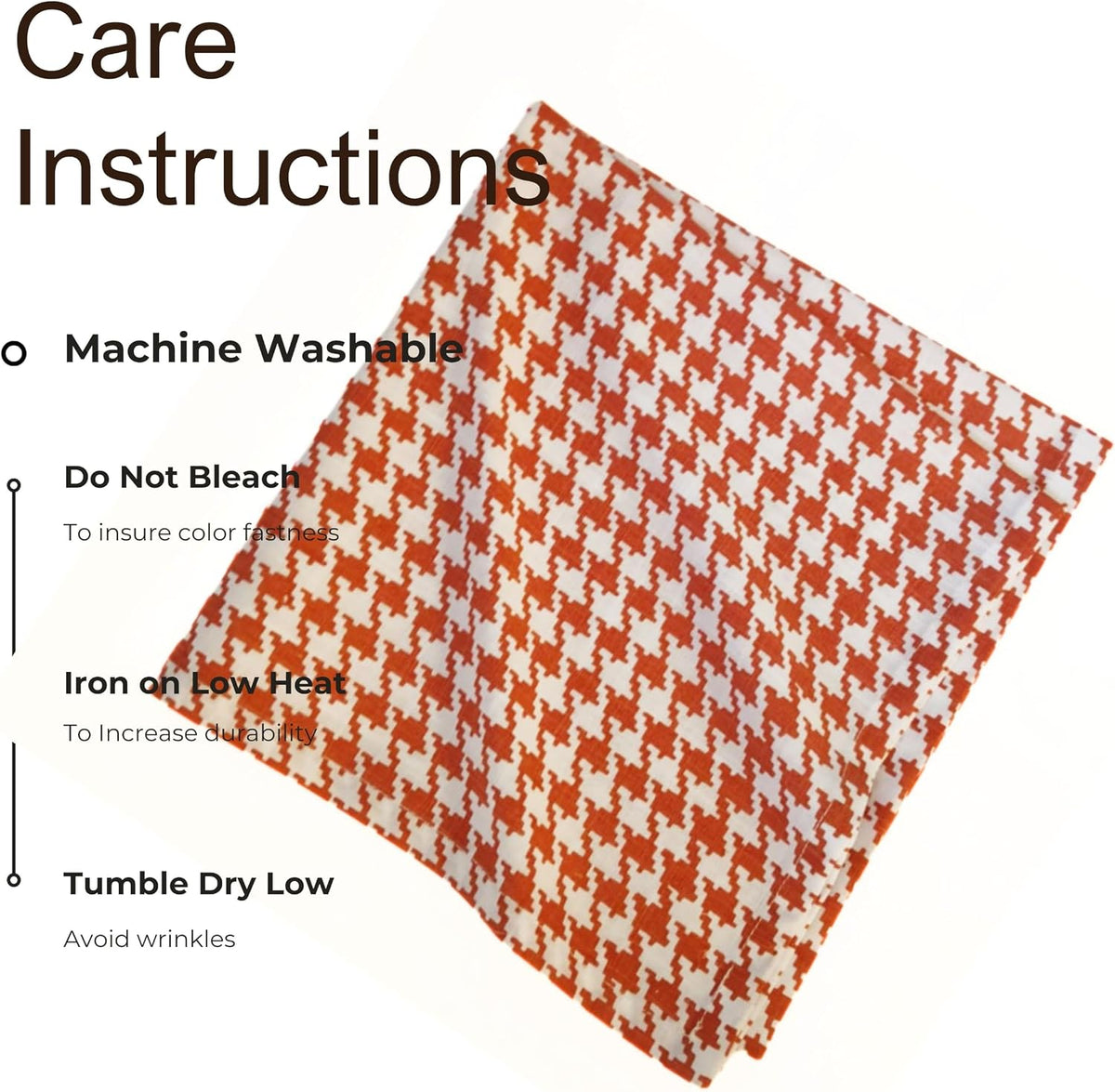 FINGERCRAFT Cloth Napkins Set of 12, 100% Cotton, 20x20 Inch, Terracotta | Mitered corner, washable, soft, absorbent