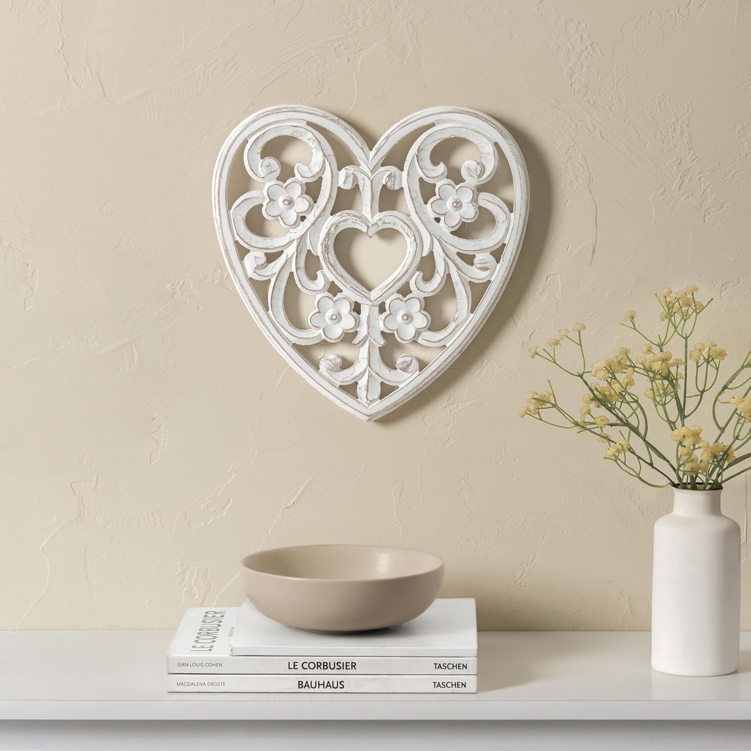 Wooden Wall Decor / 12"L x 12"W / Heart