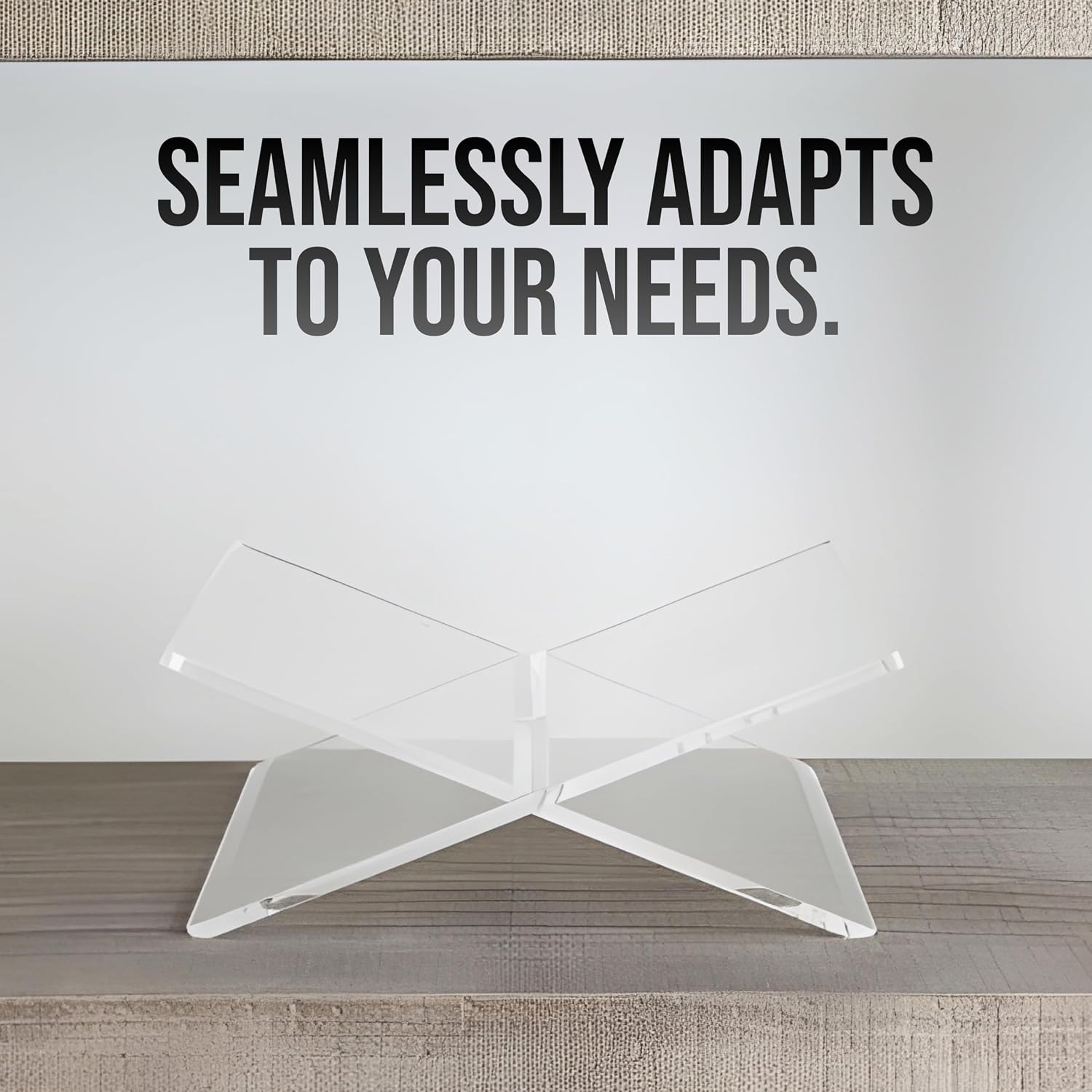 SK Acrylic Book Stand X-Large - 12.5" x 9.5" x 5.5" - Quran Holder - Coffee Table Book Stand - Cookbook Stand for