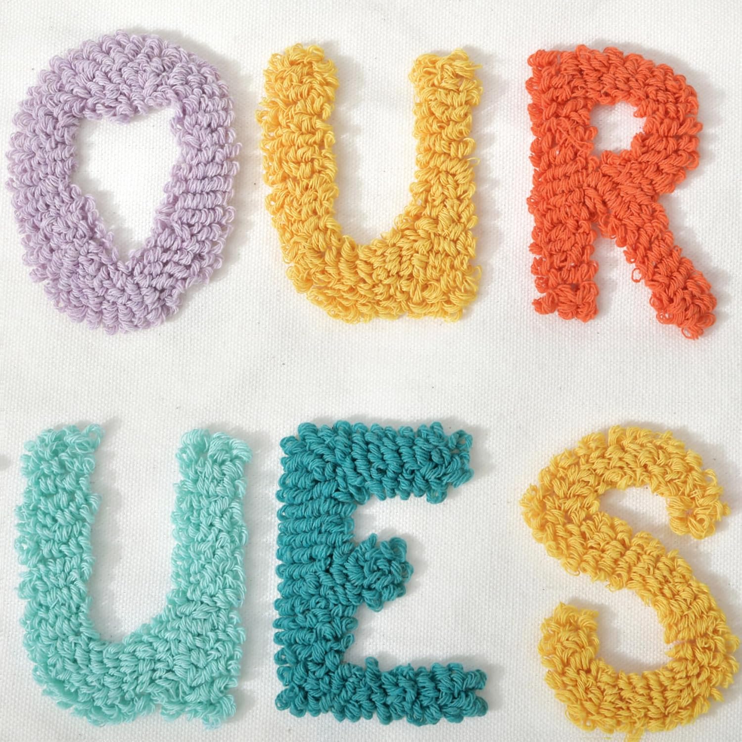 Boho Pillow Covers Decorative Words Tufted Throw Pillow Covers Farmhouse / Be Our Guest / 18 x 18