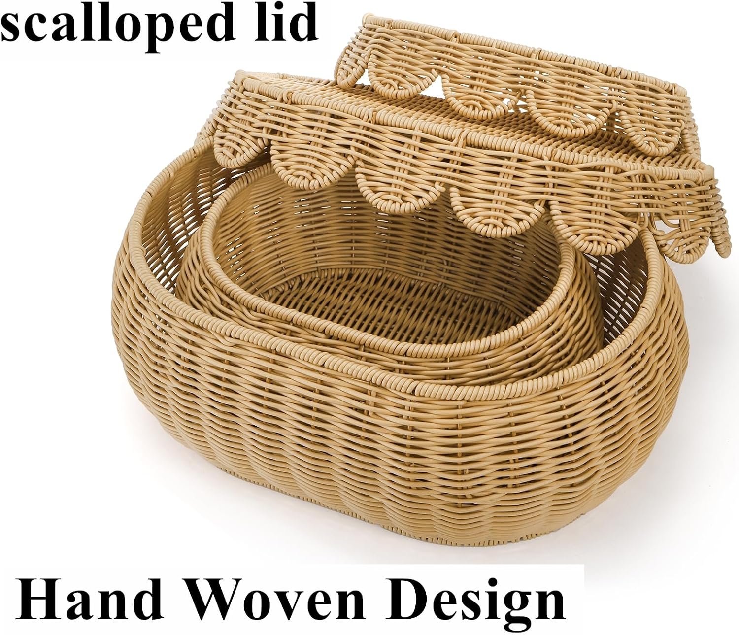 Wicker Storage Baskets / Set of 2