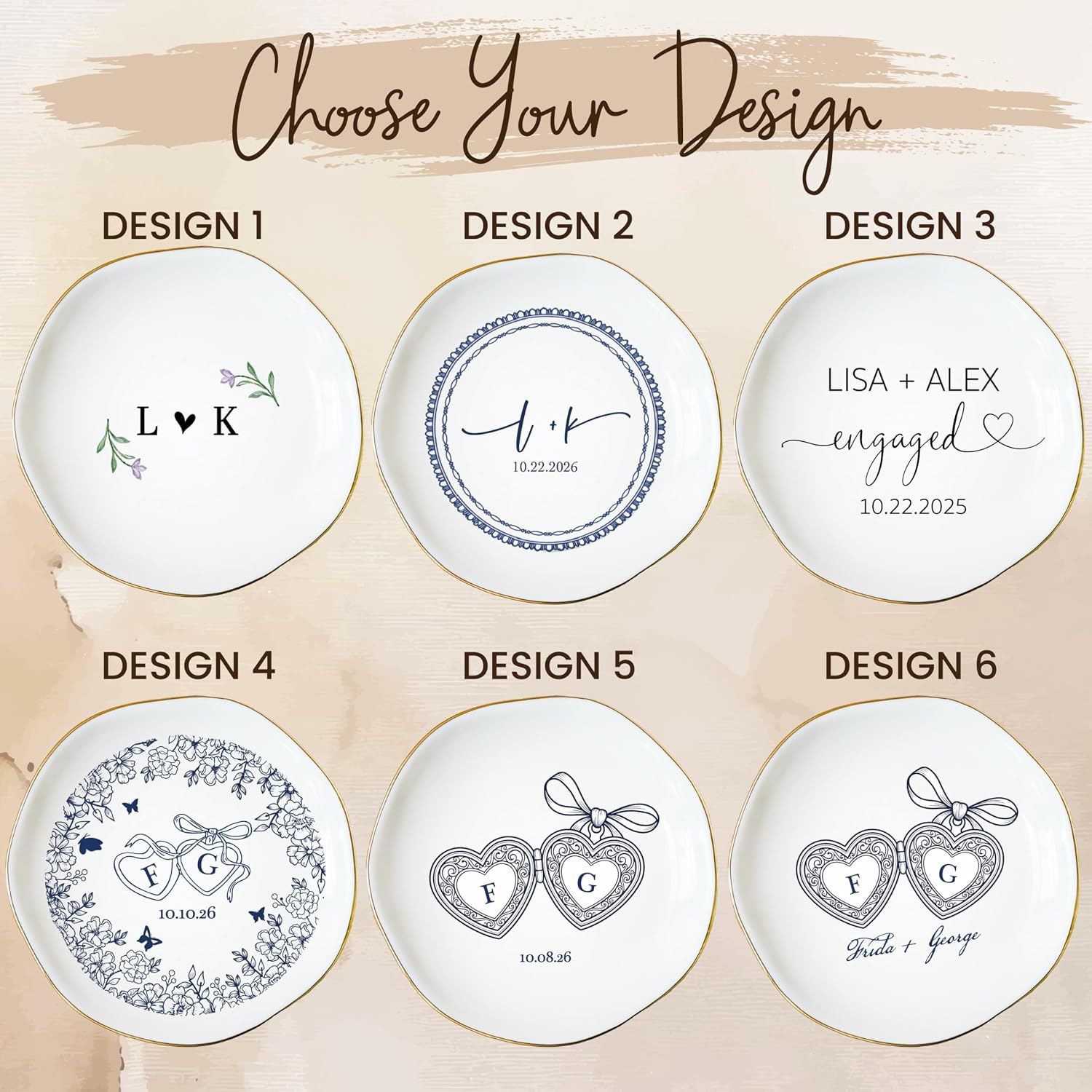 Ceramic Engagement Jewelry Holder / 12-engagement