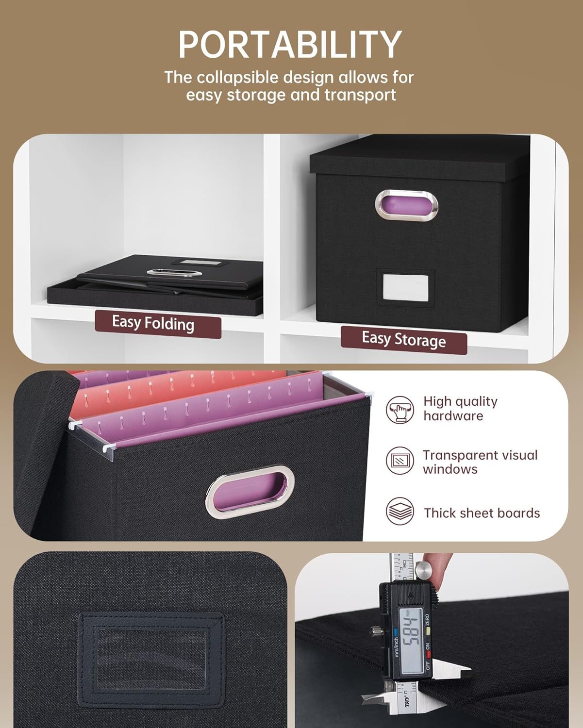 File Organizer / Hanging File Organizer / Black
