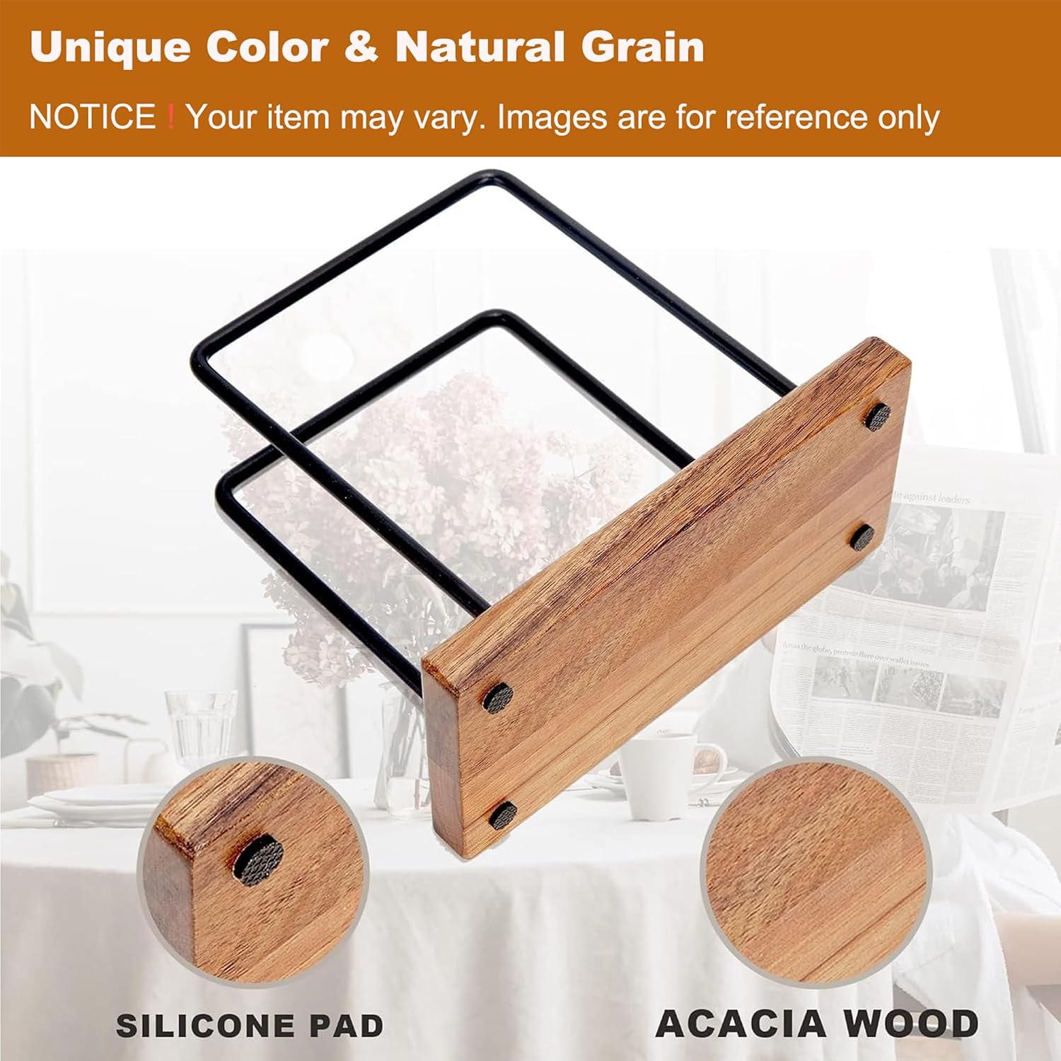 Napkins Holder / Standing Napkin Holder / Acacia Wood