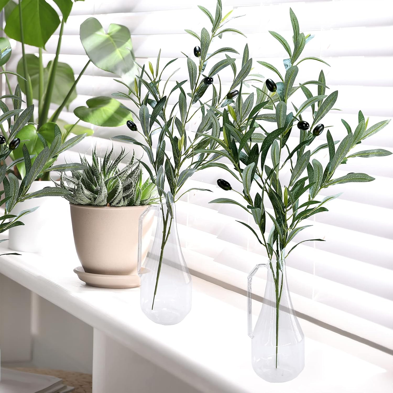 23.6" Tall Artificial Olive Branches / Set of 3