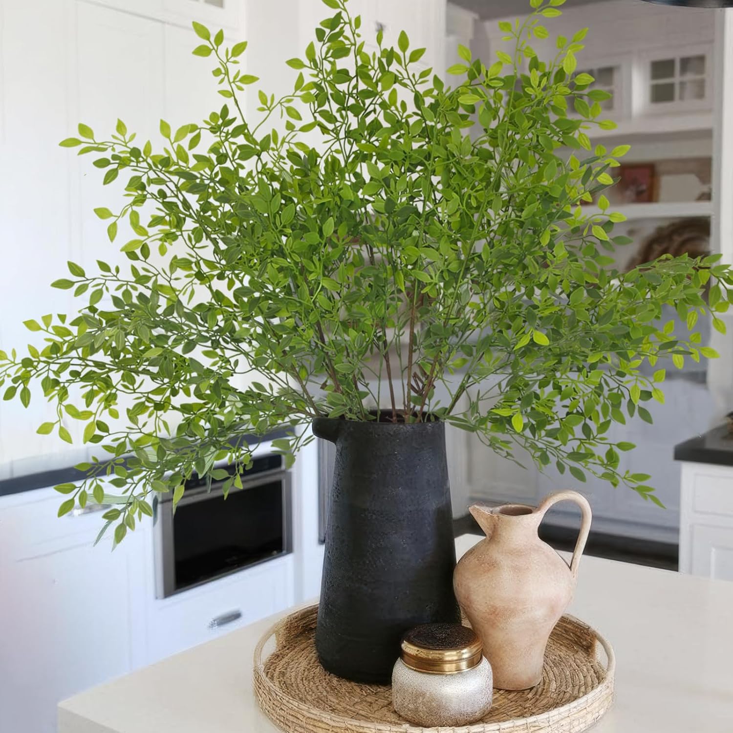 Faux Greenery Stems for Vase Artificial Branches / 43.3 Inch / Set of 3