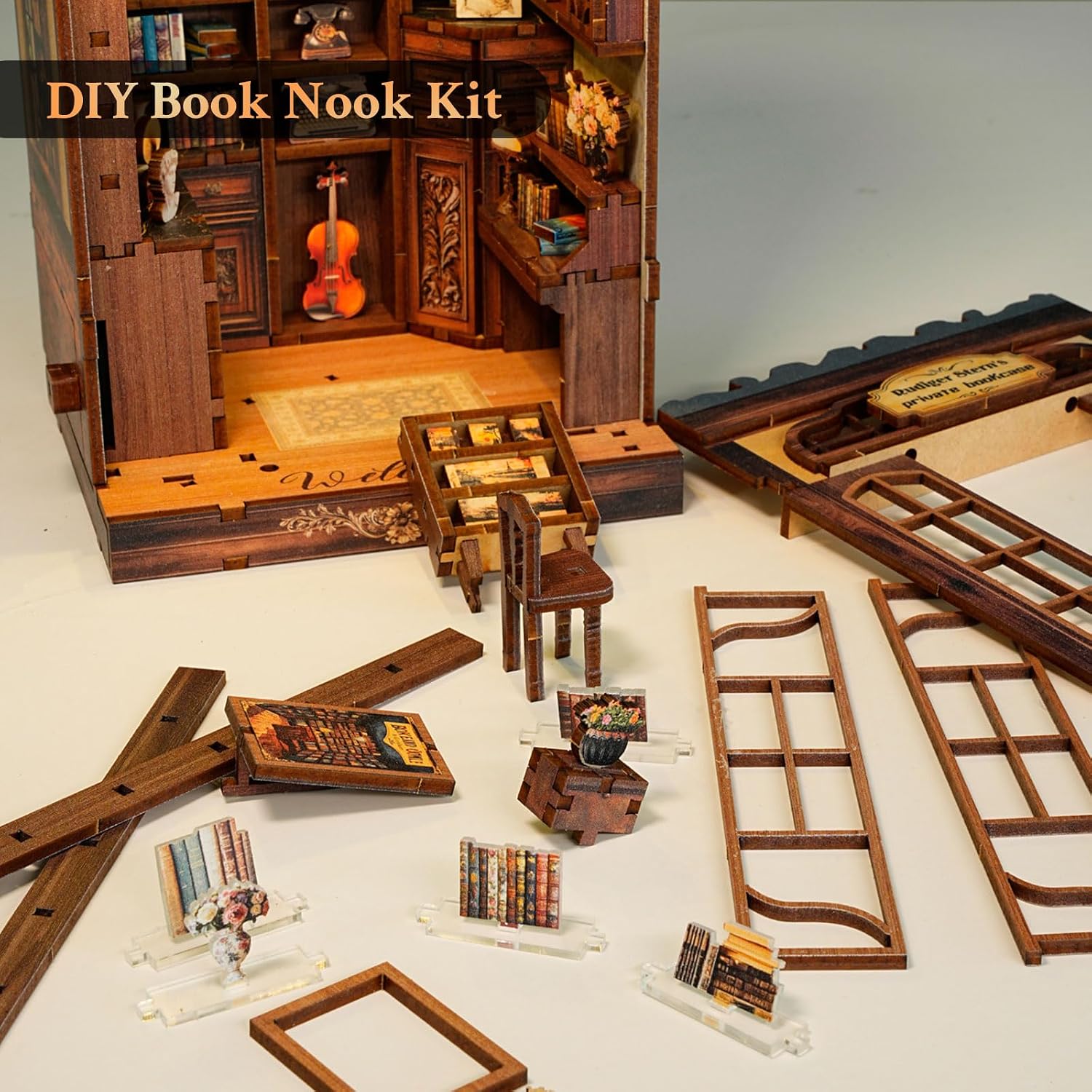 Bookend Decor / LED Sensor Light / Bn-bookcase