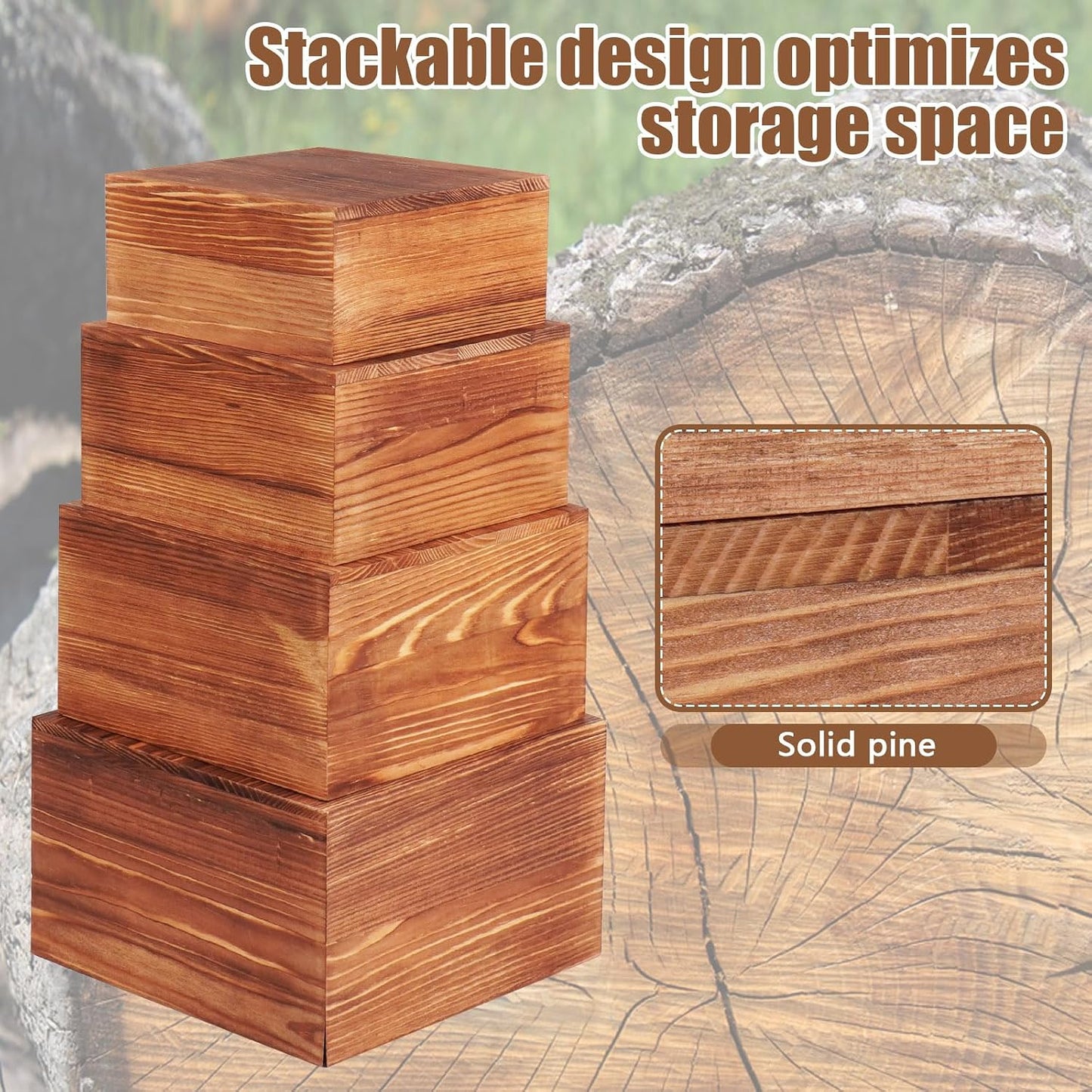 Wooden Buffet Risers and Stands / Set of 6