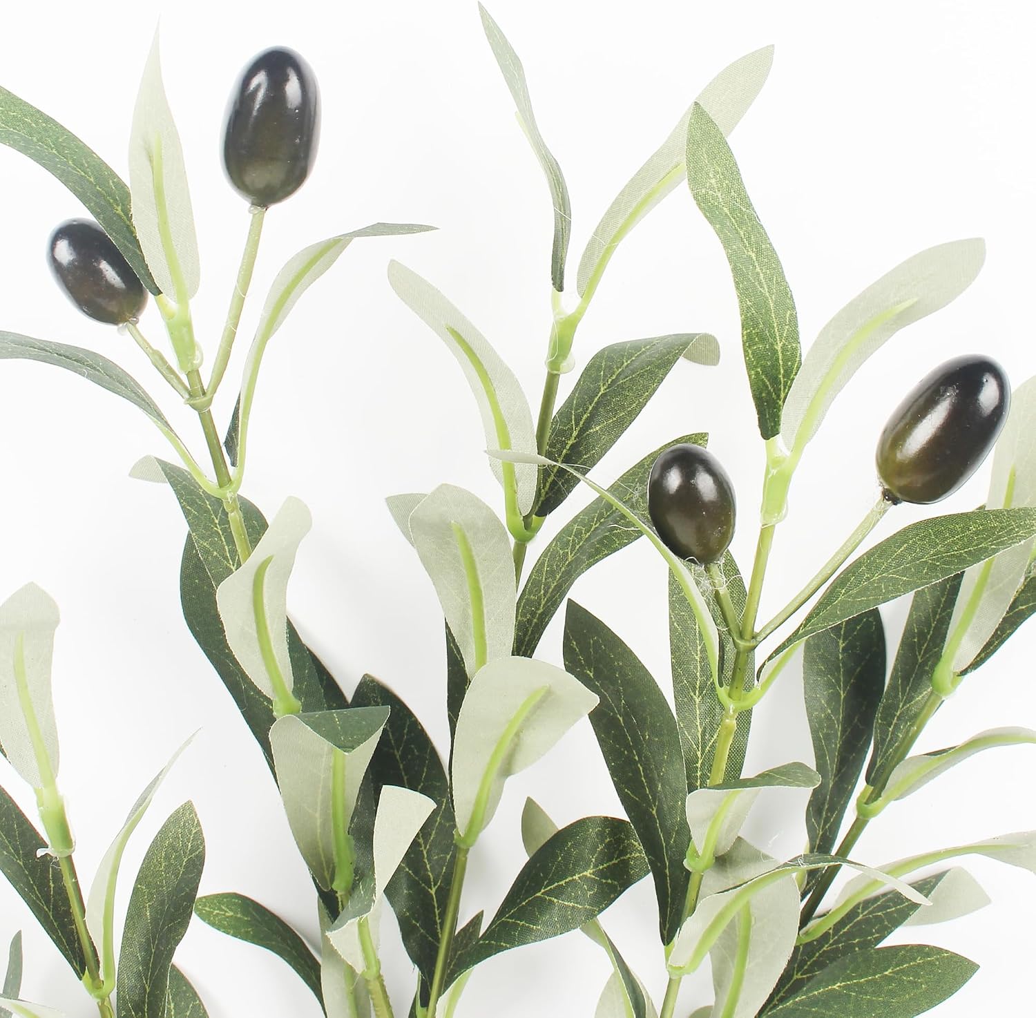 Artificial Olive Plants Fake Olive Silk Tree Faux Olive Plants / 18.8 Inch / Set of 5