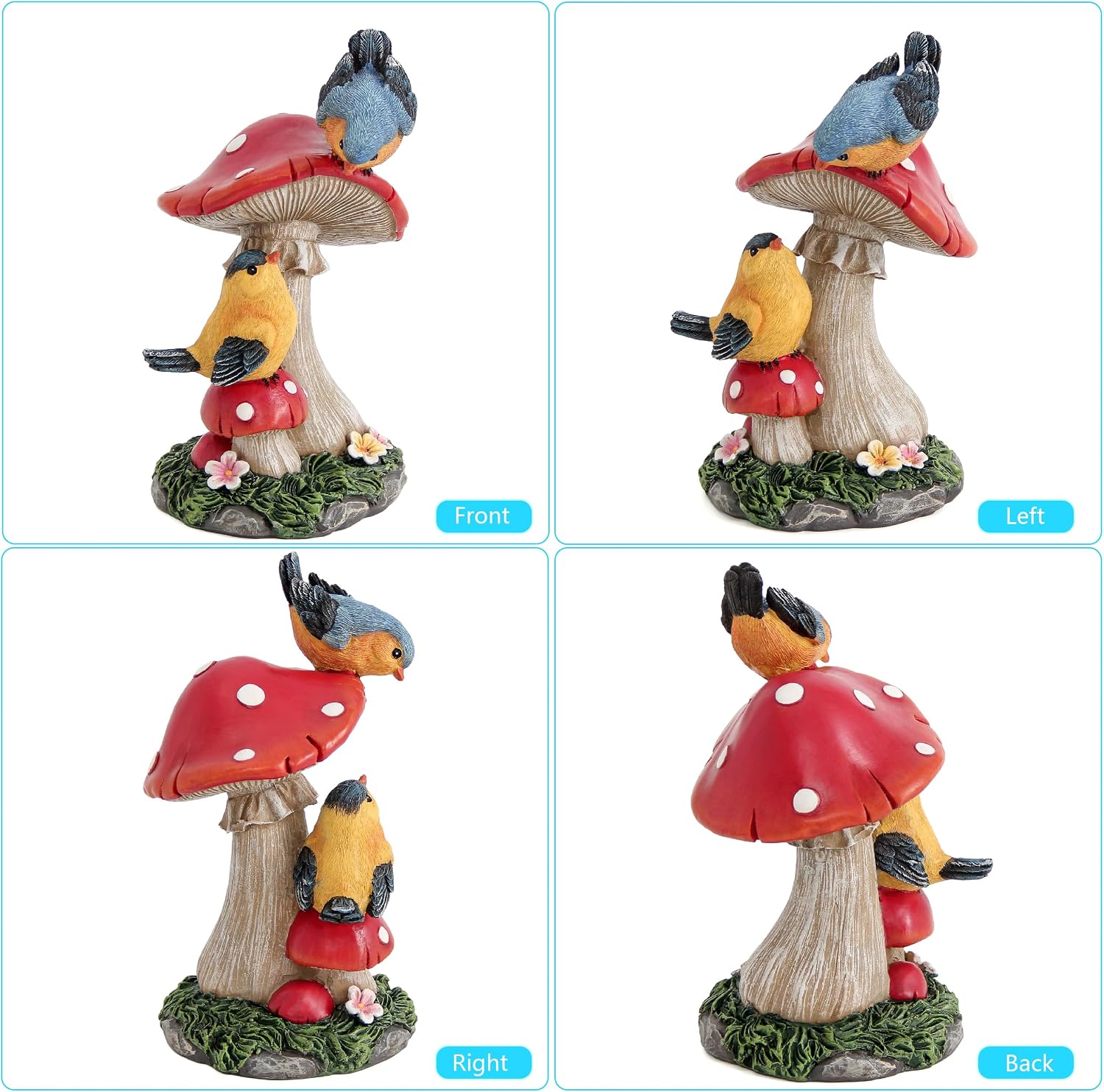Bird Garden Statue / Red