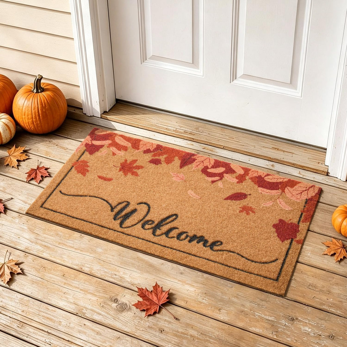 Halloween Door Mat Artificial Coir Ghost Doormat 16 x 30 Inch
