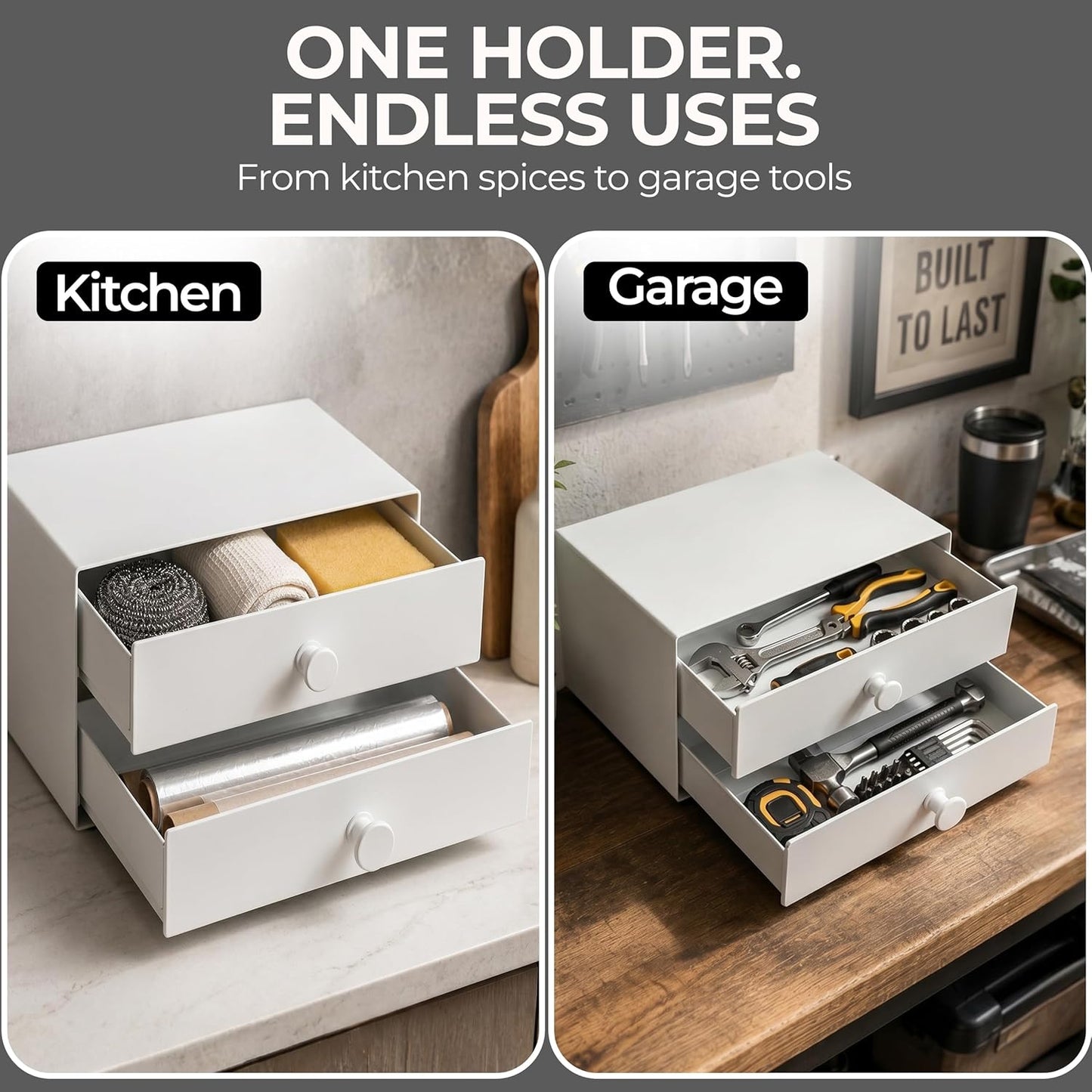 Toilet Paper Holder for Bathroom with Wipes Storage Drawers | Toilet Paper and Wipes Holder for Bathroom - Aluminum TP