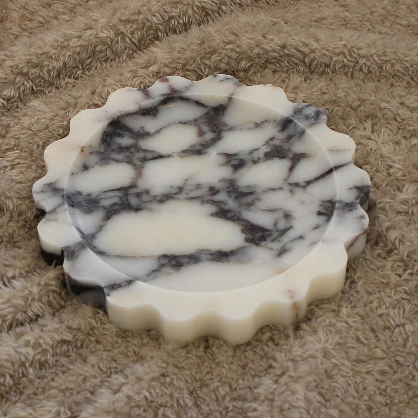 Trinket Tray for Women Gift / Calacatta Viola / Natural
