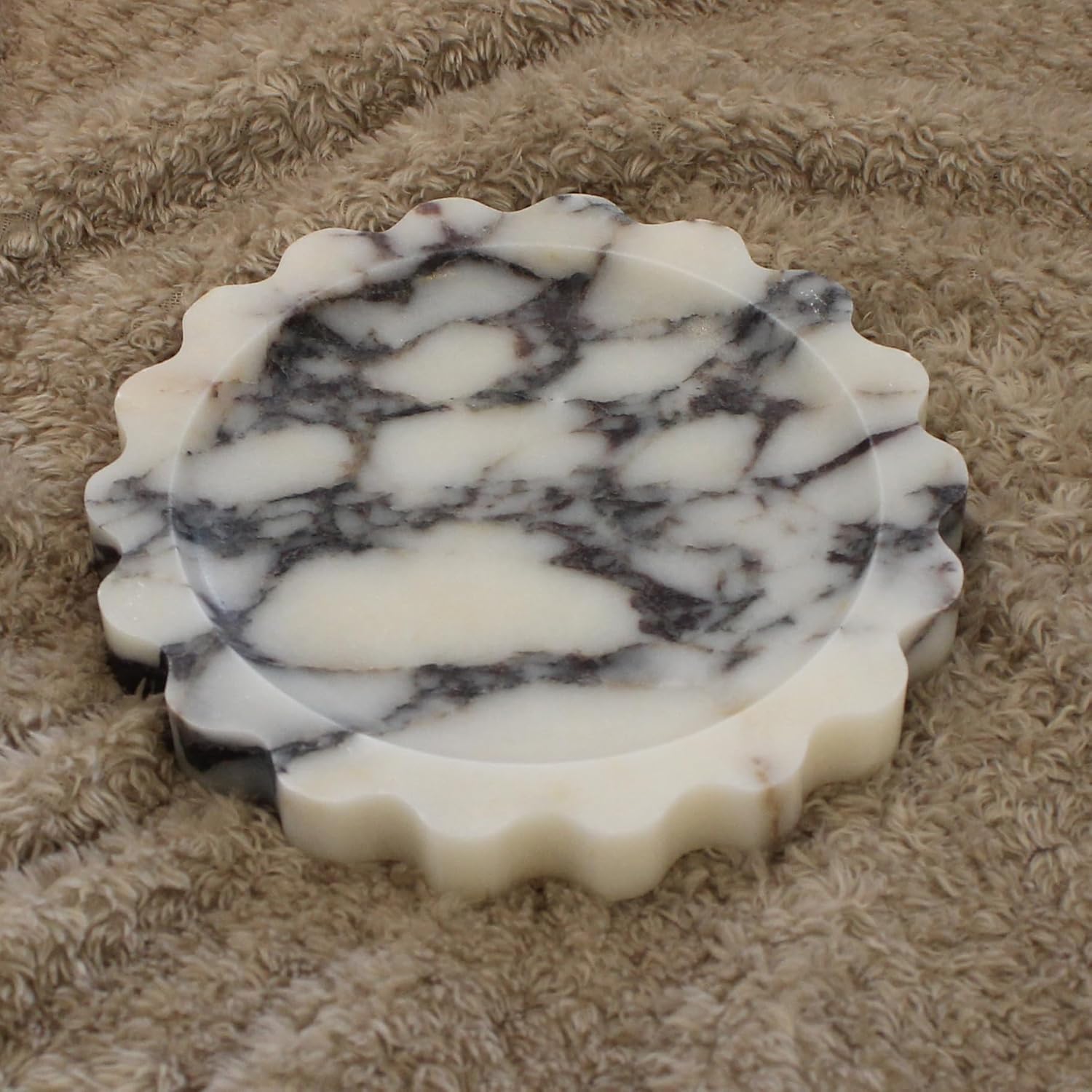 Trinket Tray for Women Gift / Calacatta Viola / Natural