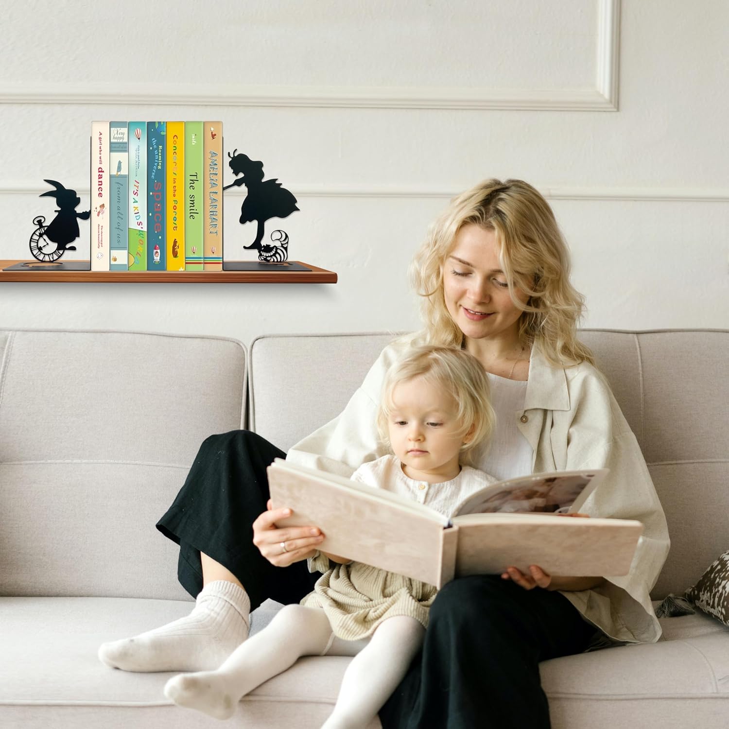 Metal Wonderland Bookends / Alice Decorative Bookends