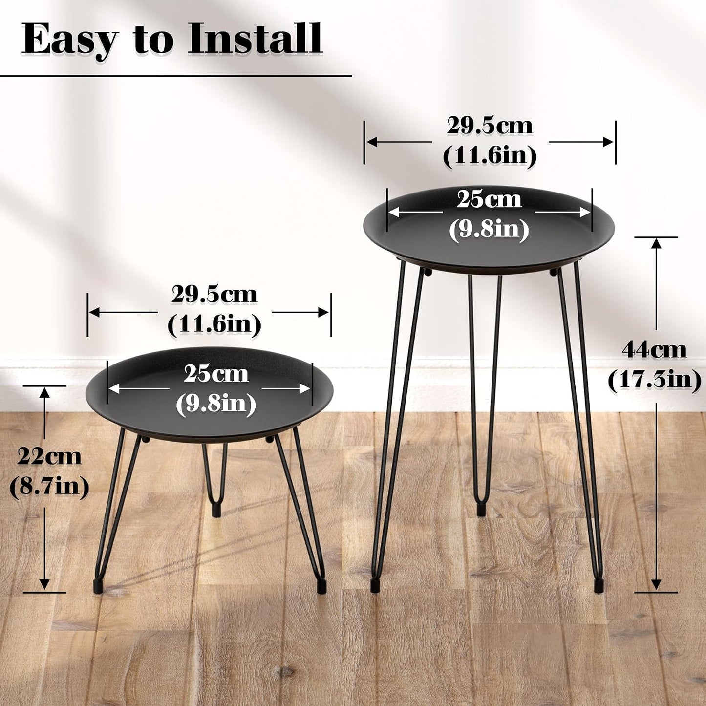 Metal Plant Stand Indoor Outdoor, Heavy Duty Flower Pot Stand | Round Plant Stand Plant Table Plant Rack for Indoor