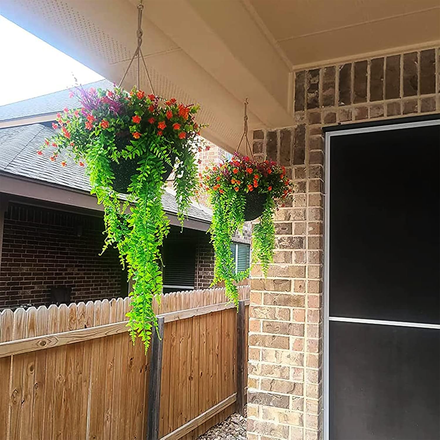 Artificial Hanging Plants Fake Hanging Plant Fake Plants Faux Fern Ivy Vines / Ferns / Set of 4
