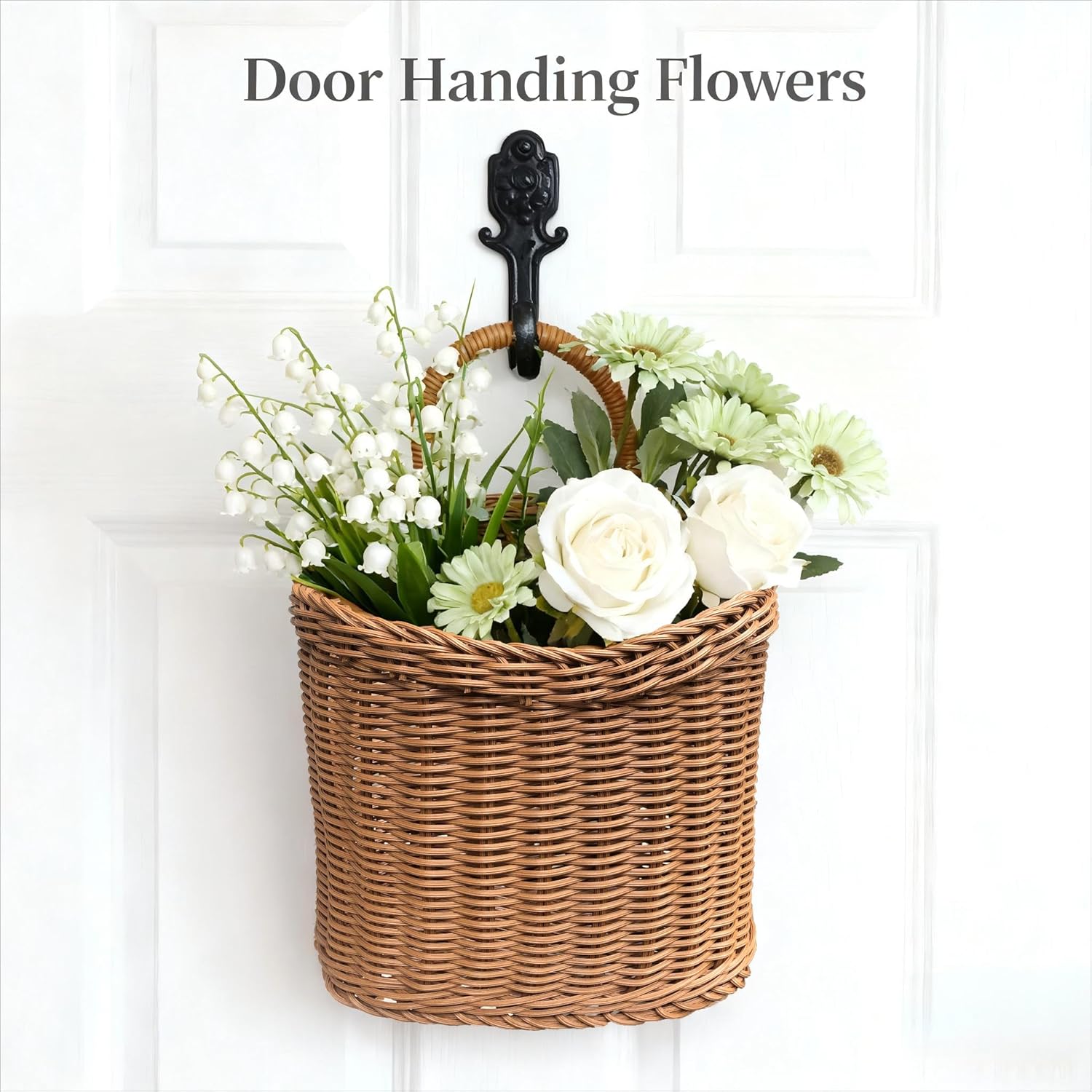 Handmade Rattan Hanging Wall Baskets / A