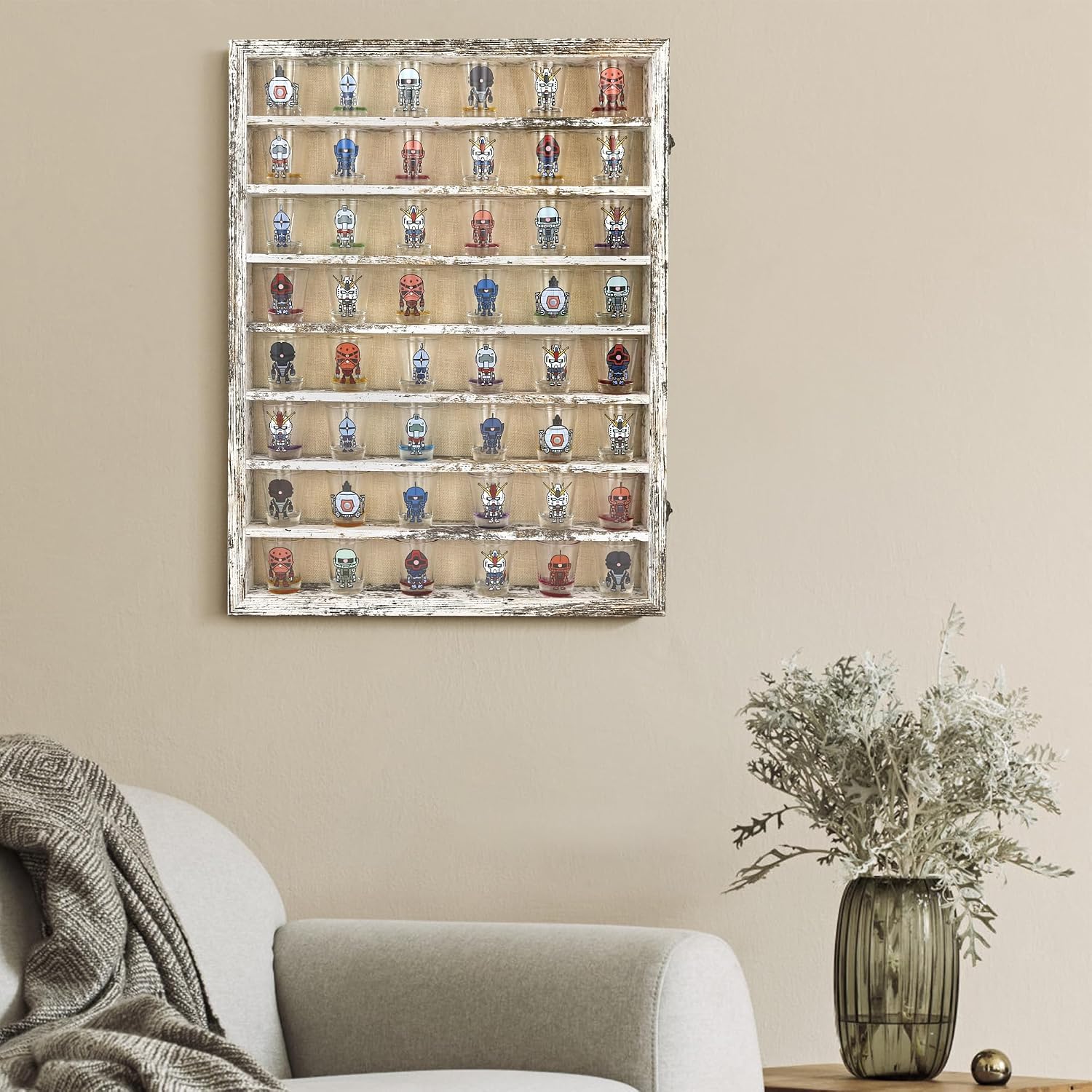 FramePro Shadow Box Frame Display Case 18x24 with Removable Shelves, Deep Memory Box Trinket Knick Knack Shelf Cabinet