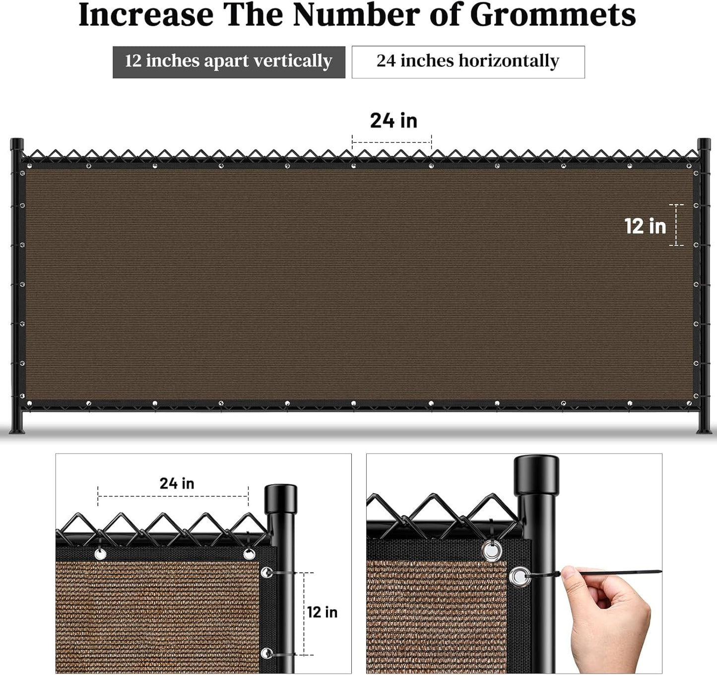 Privacy Fence Screen / 6' x 50 / Brown