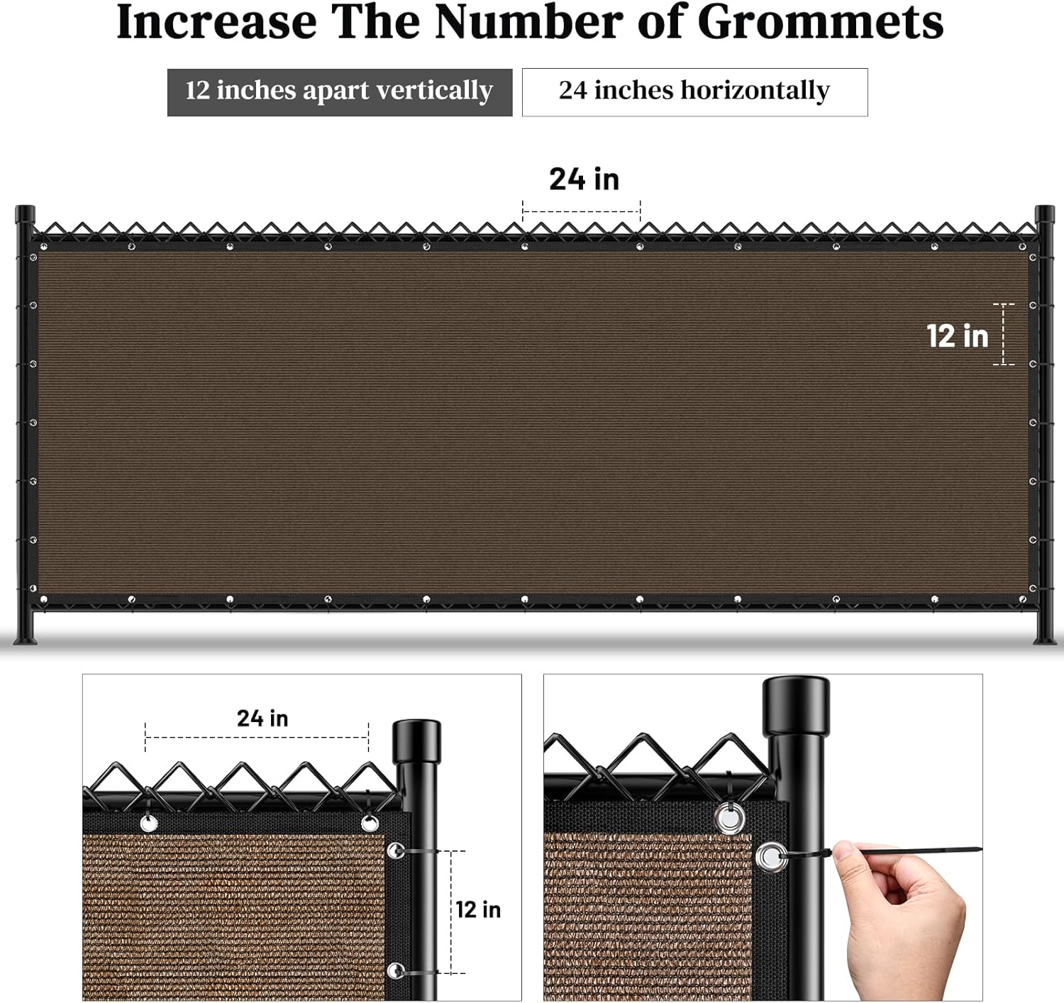 Privacy Fence Screen / 6' x 50 / Brown