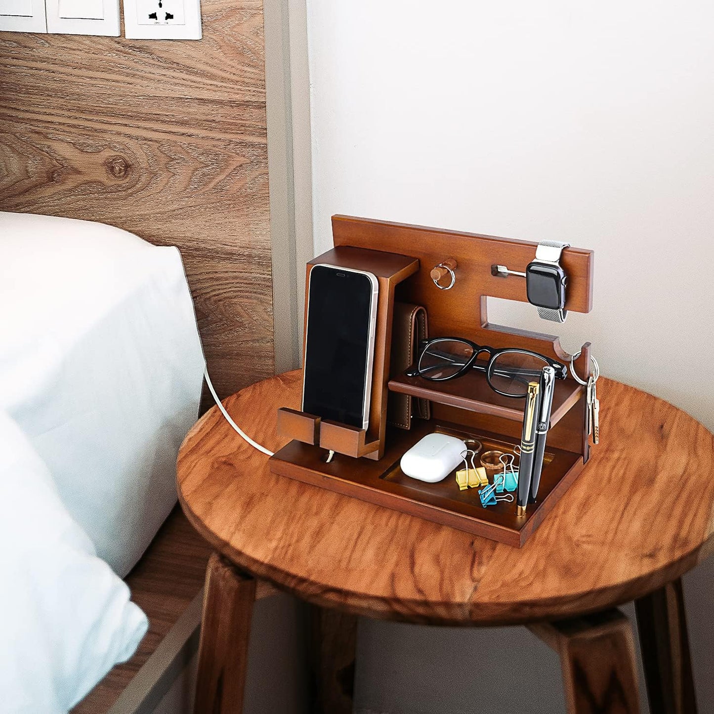 awofer Personalized Gifts For Men Wood Docking Station Anniversary Idea For Boyfriend Him Husband Dad Son Boss Birthday