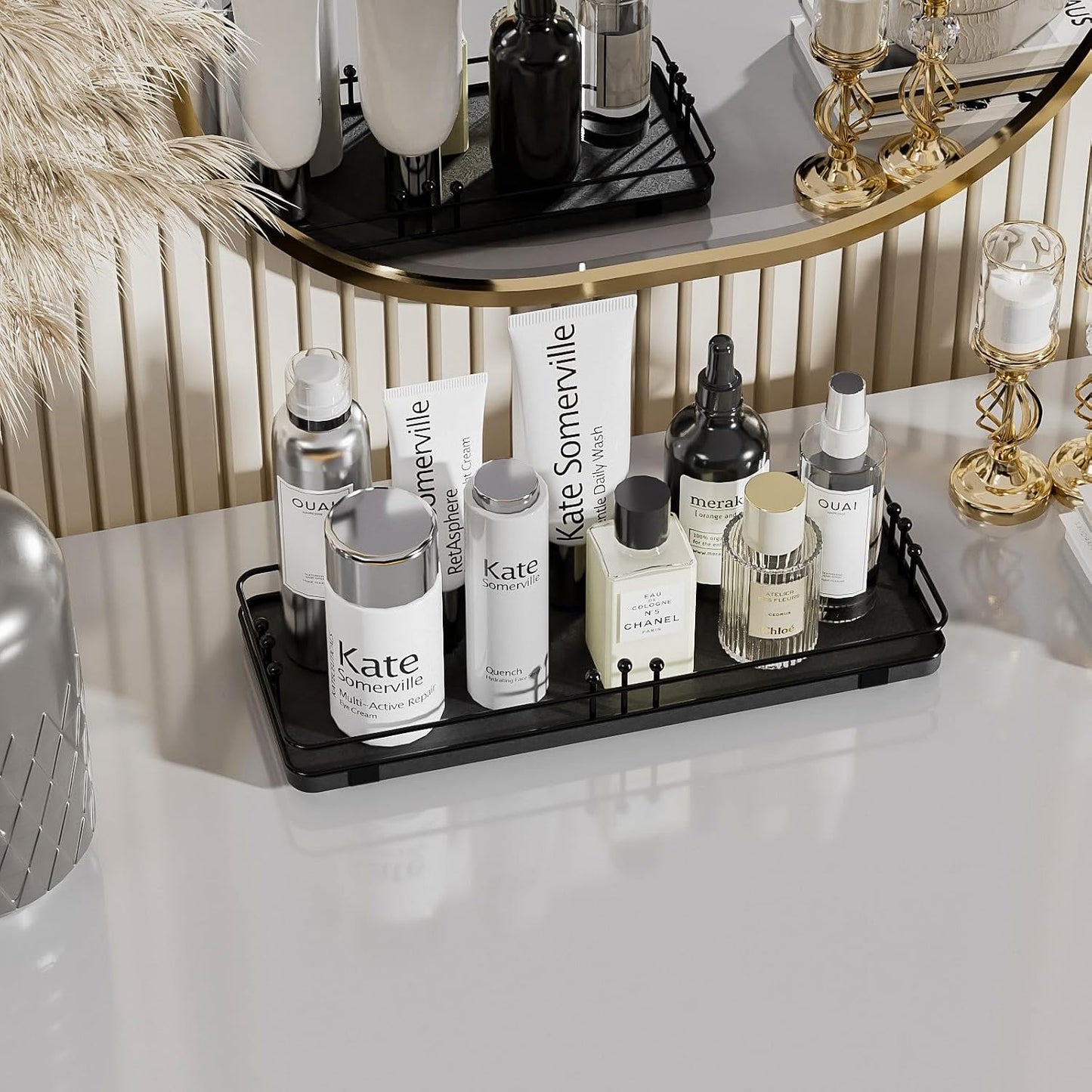 Kitchen Tray for Salt Spice / 11.3 x 4.4 x 1.6 / Black + Black