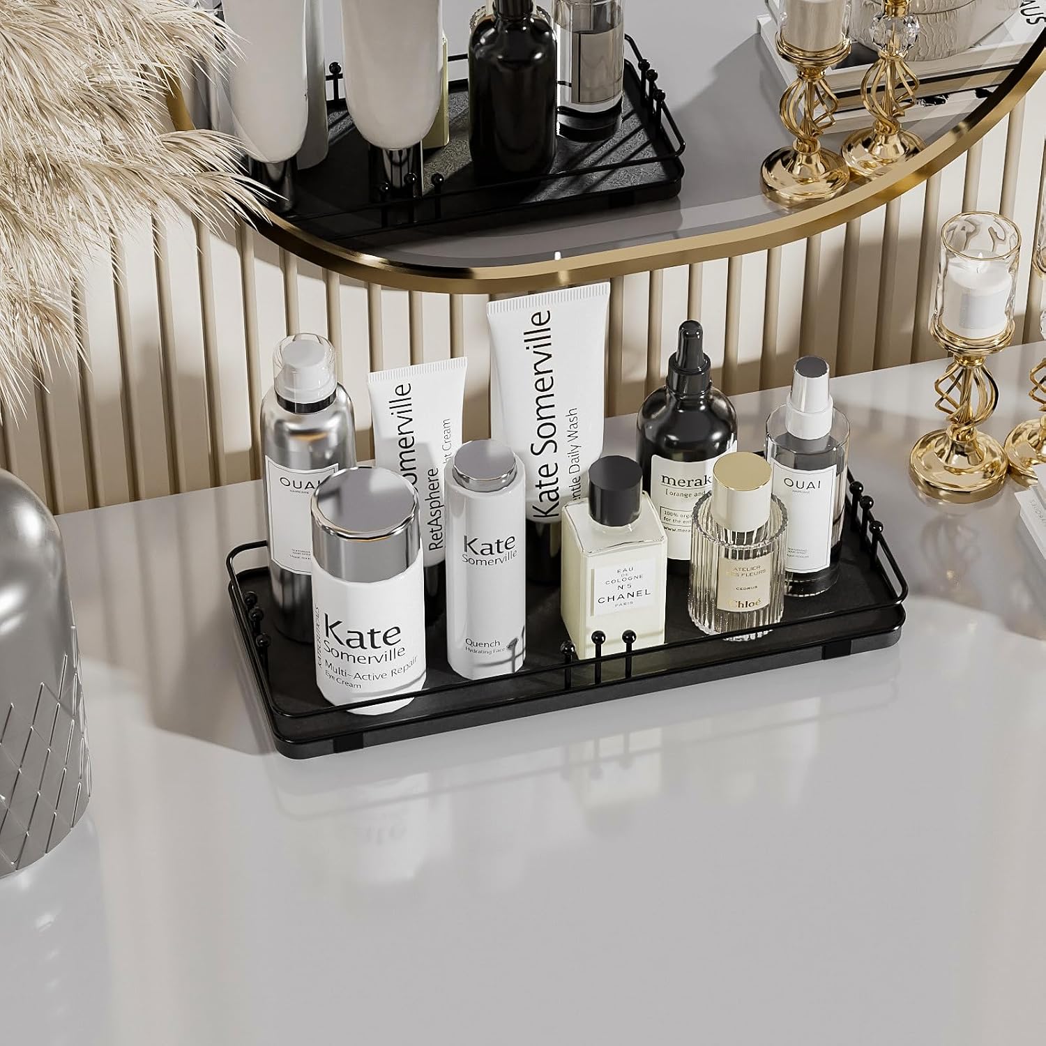 Kitchen Tray for Salt Spice / 11.3 x 4.4 x 1.6 / Black + Black