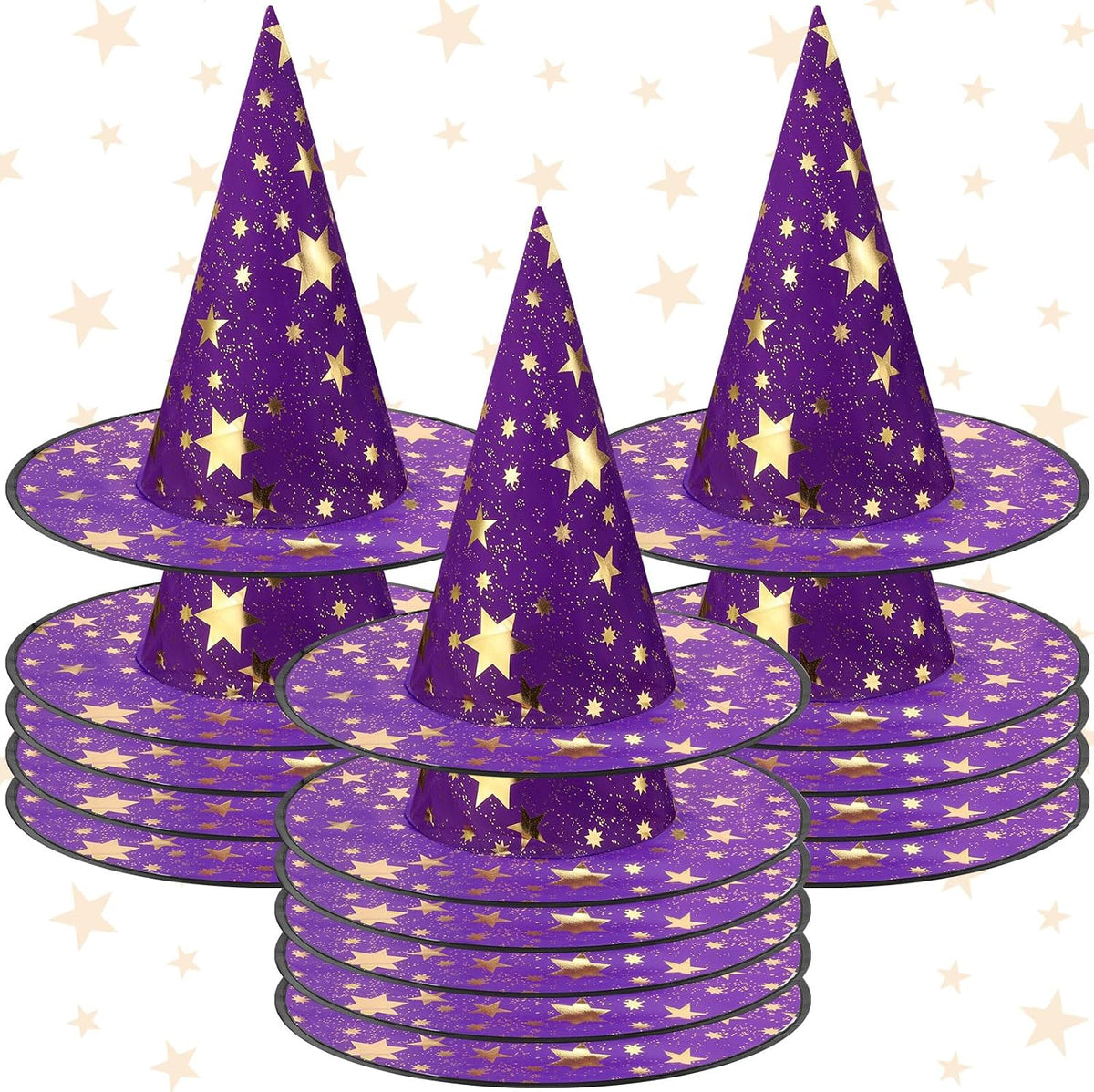 Newcotte 16 Pieces Witch Hats Halloween Costumes for Women Men Modern Witch Hats Fancy Dress Party Decorations