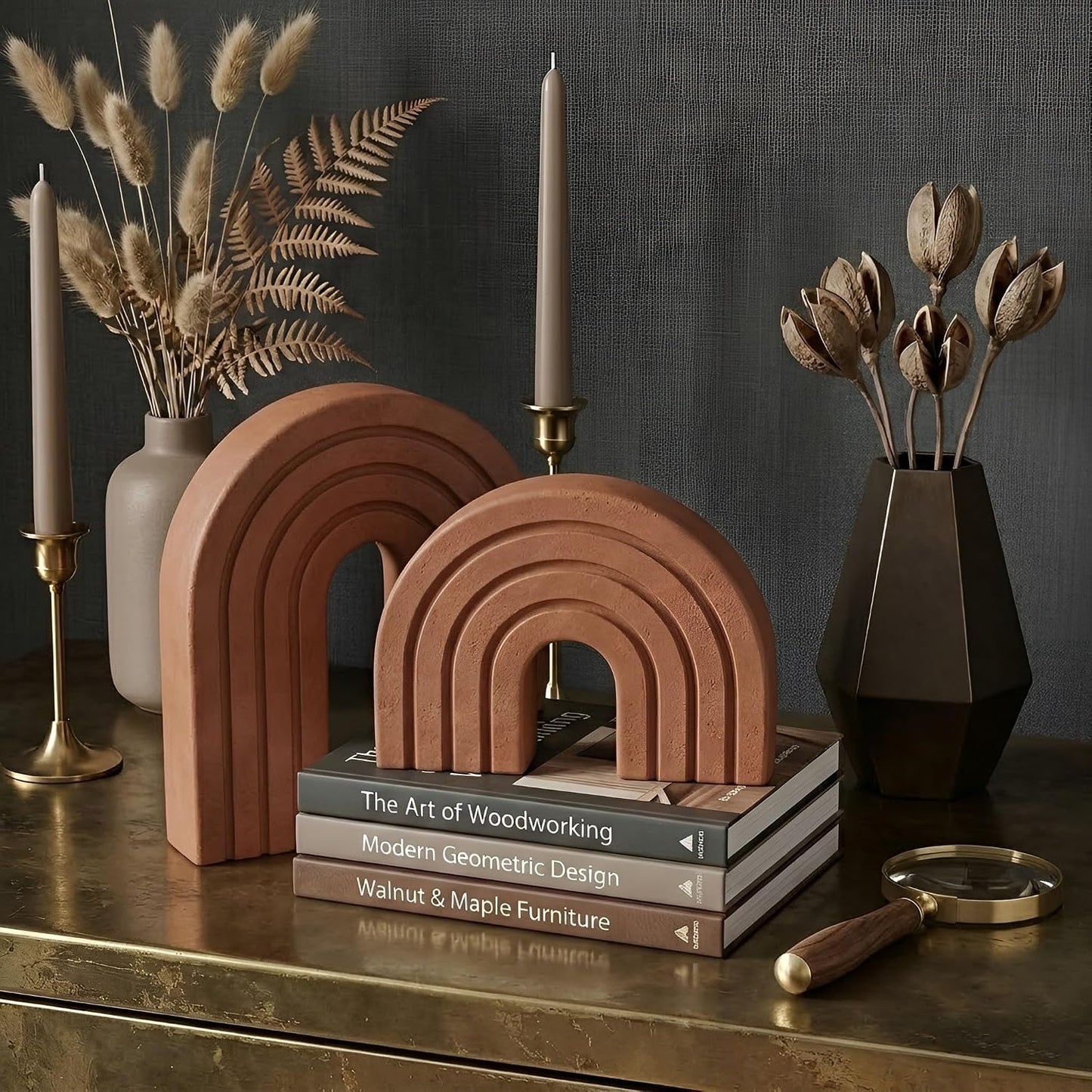 Boho Decor Book Ends / Set of 2