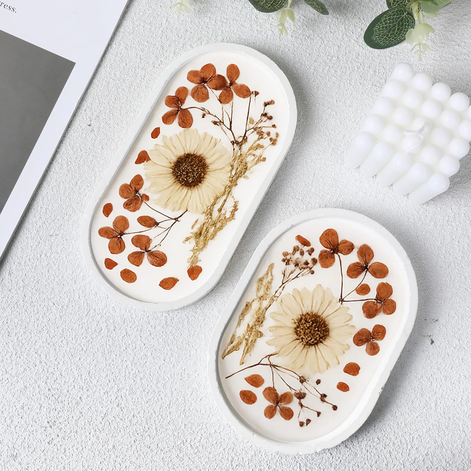 Oval Tray Resin Molds Set / Set of 5