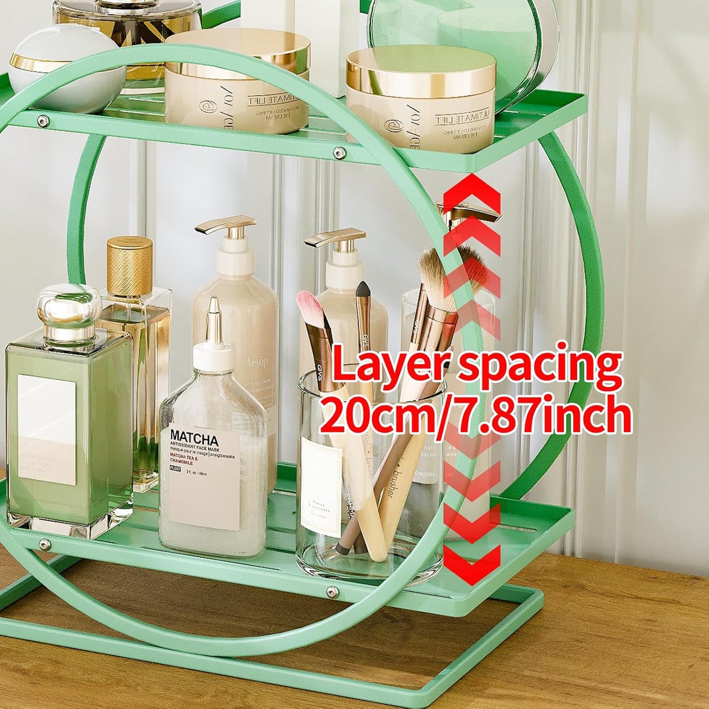 Perfume Organizer for Dresser / Green