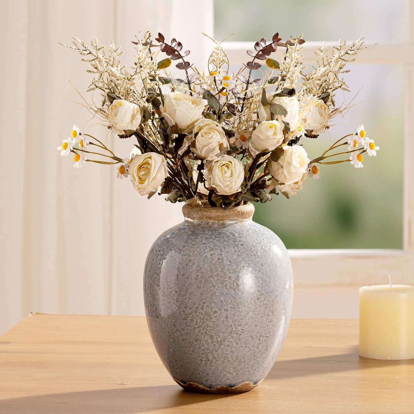 Ceramic Vintage Vase / 014-sy-gray