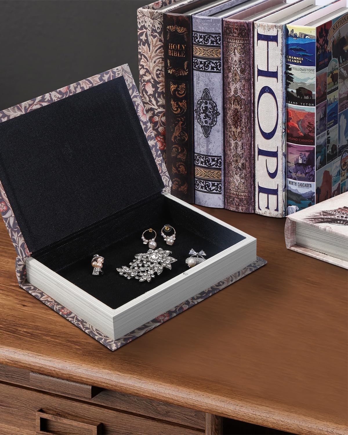 Vintage Faux Book Boxes / 1 x Hope