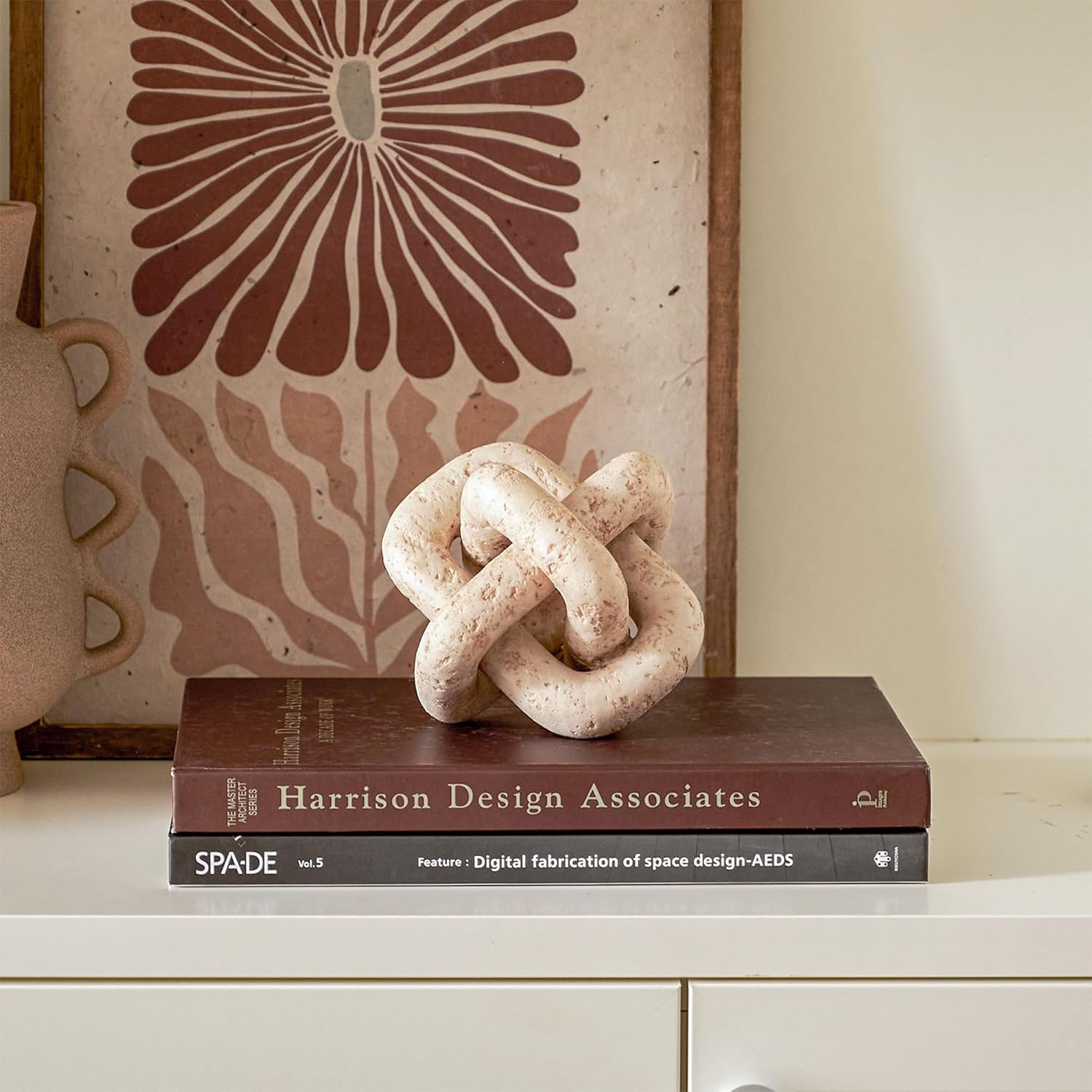 Boho Resin Chain Link Decor / Beige