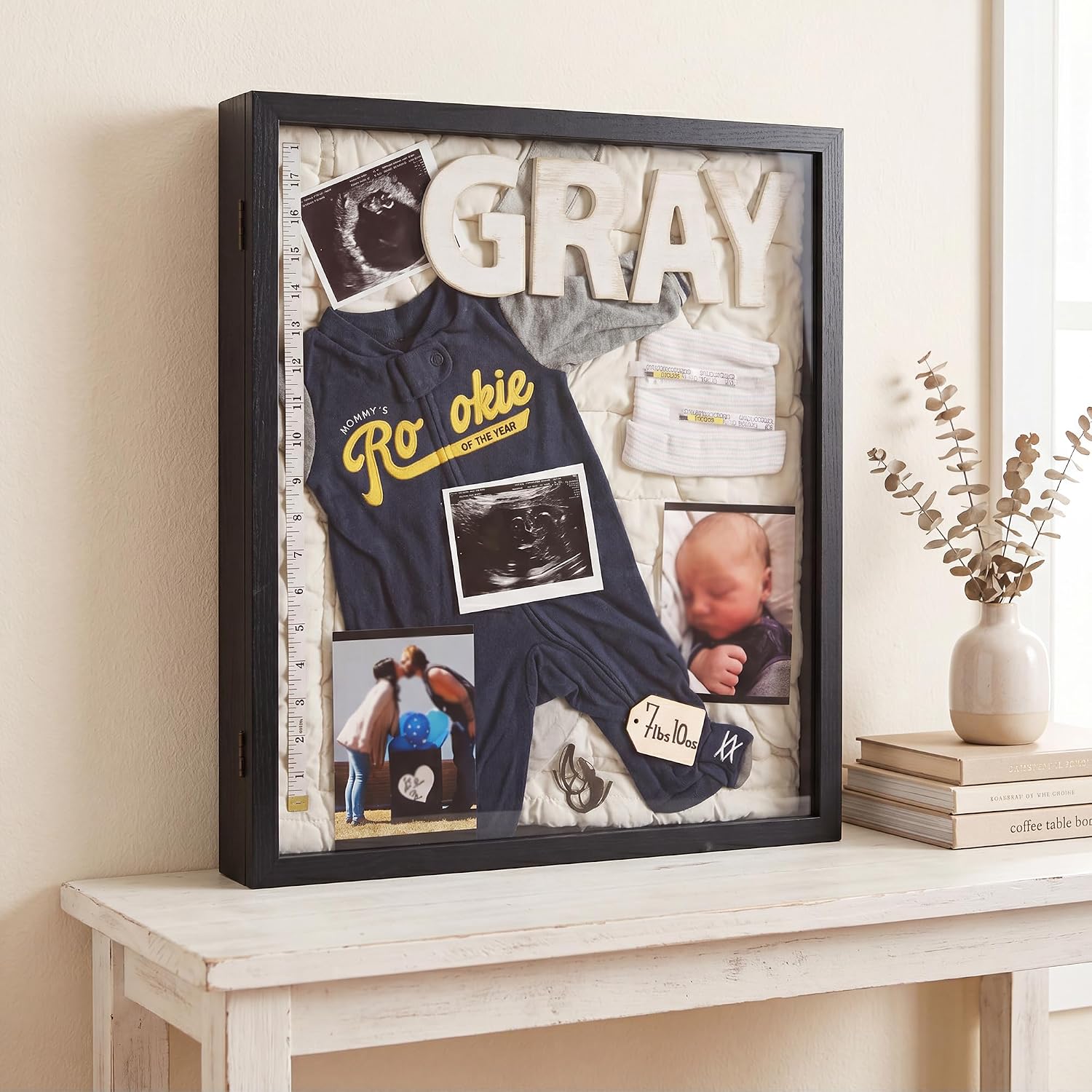 16x20 Graduation Shadow Box Frame with Real Glass,Black | Large Graduation Frames Display Case with Metal Lock, Memory