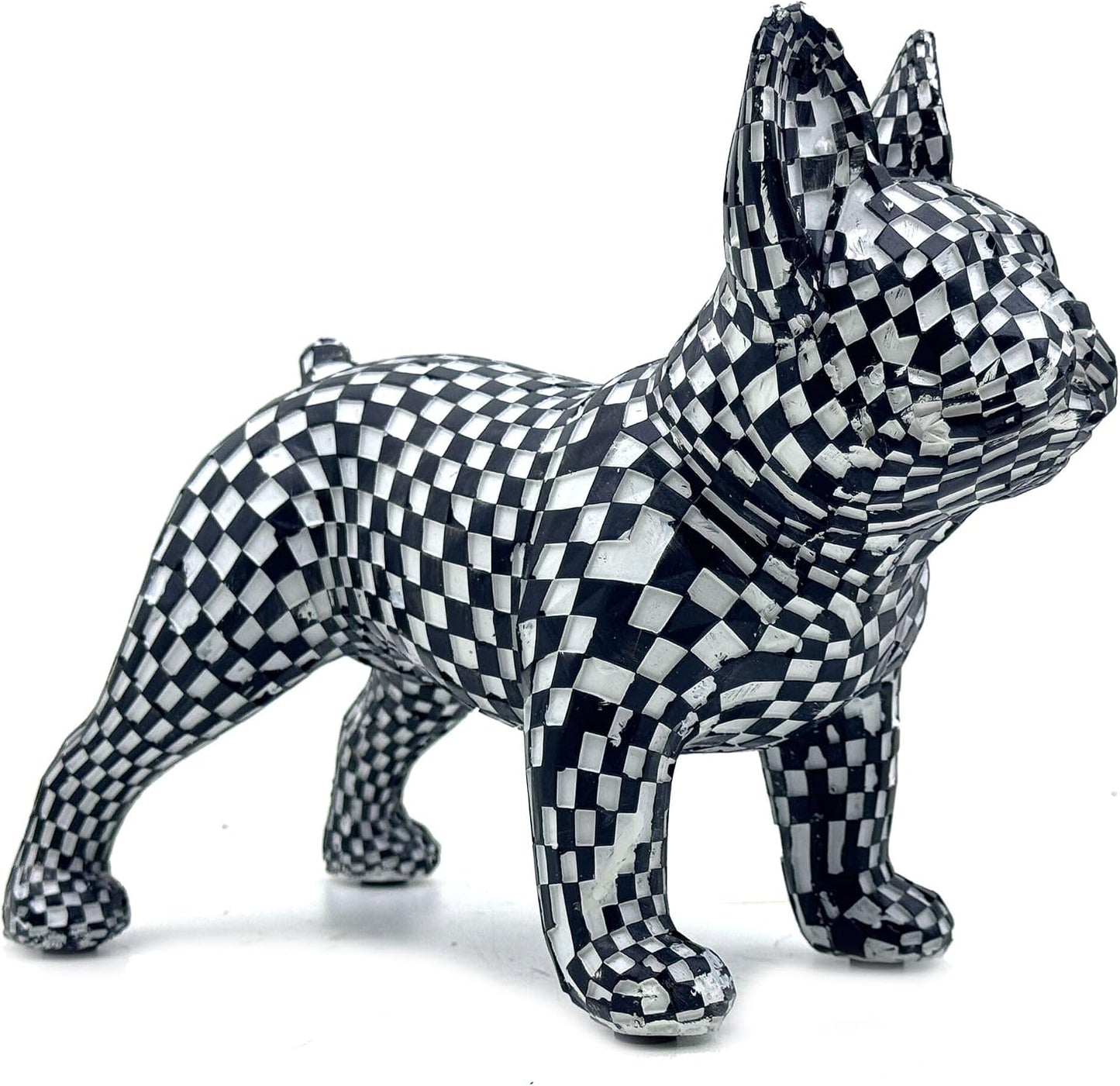 Art Abstract French Bulldog Statue Dog Figurines Sculpture Collectibles Home Office Desktop Decor