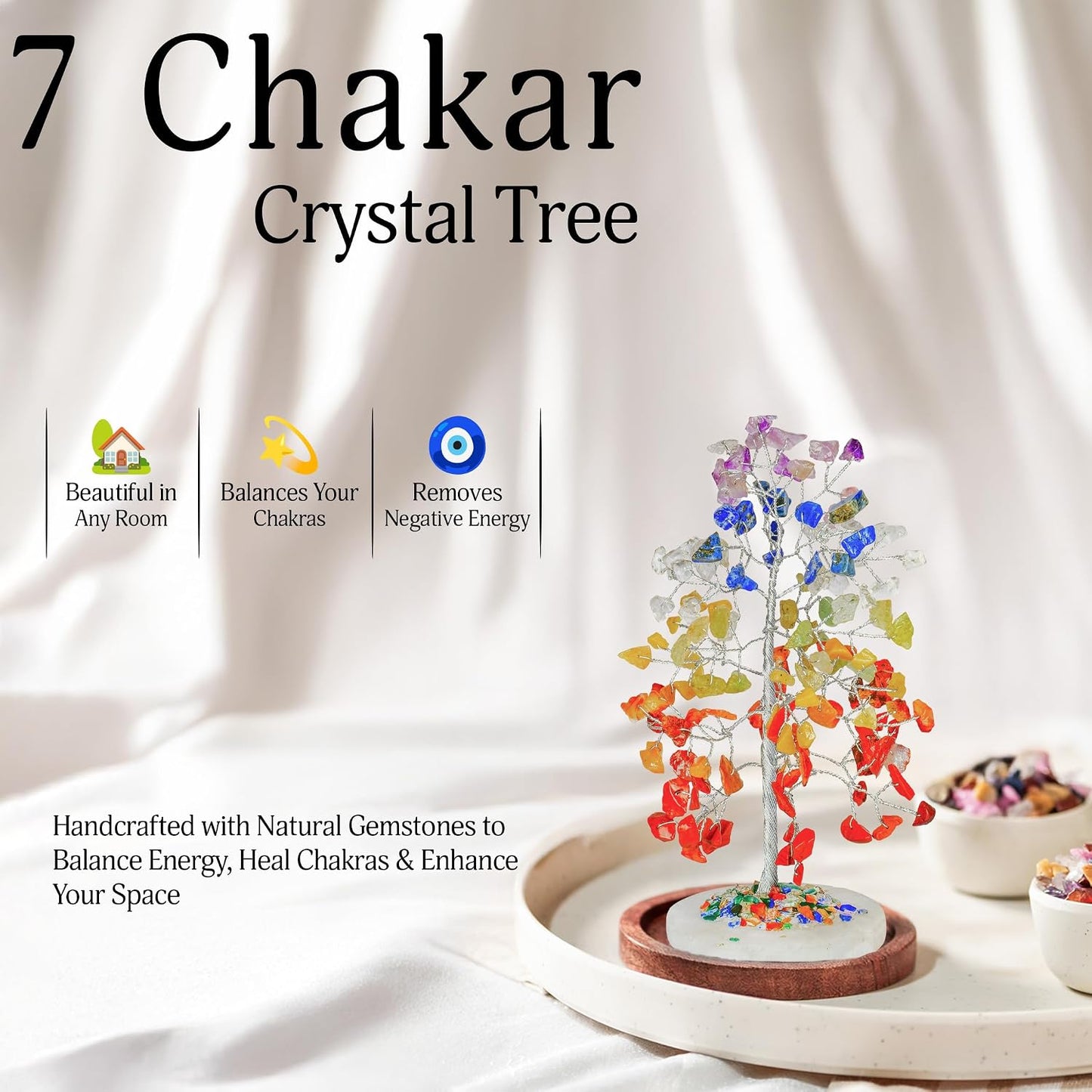 Birthday Gifts for Women / Seven Chakra Agate Slice Base